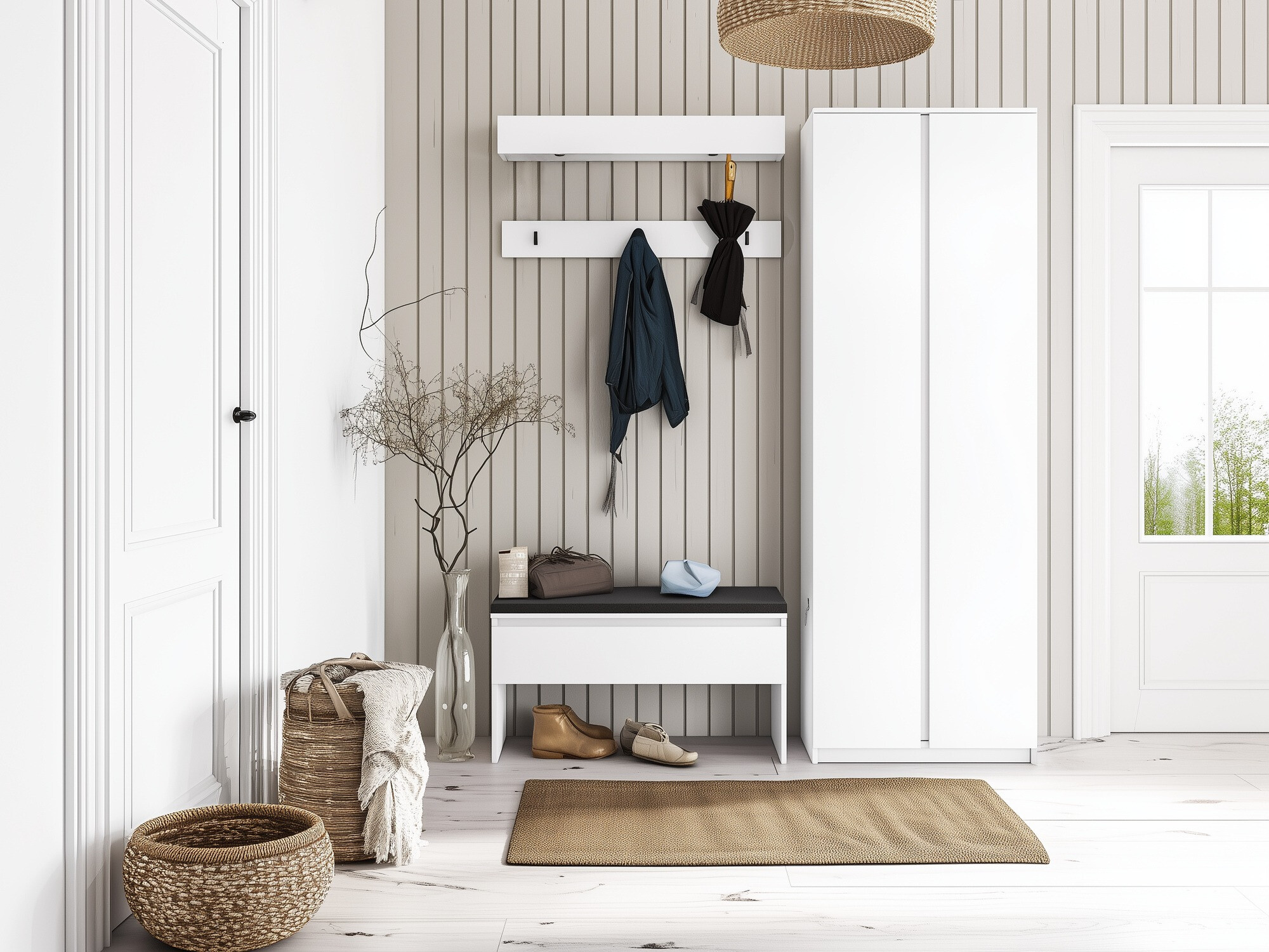 Kledingkast Lorcama 104 (Wit)