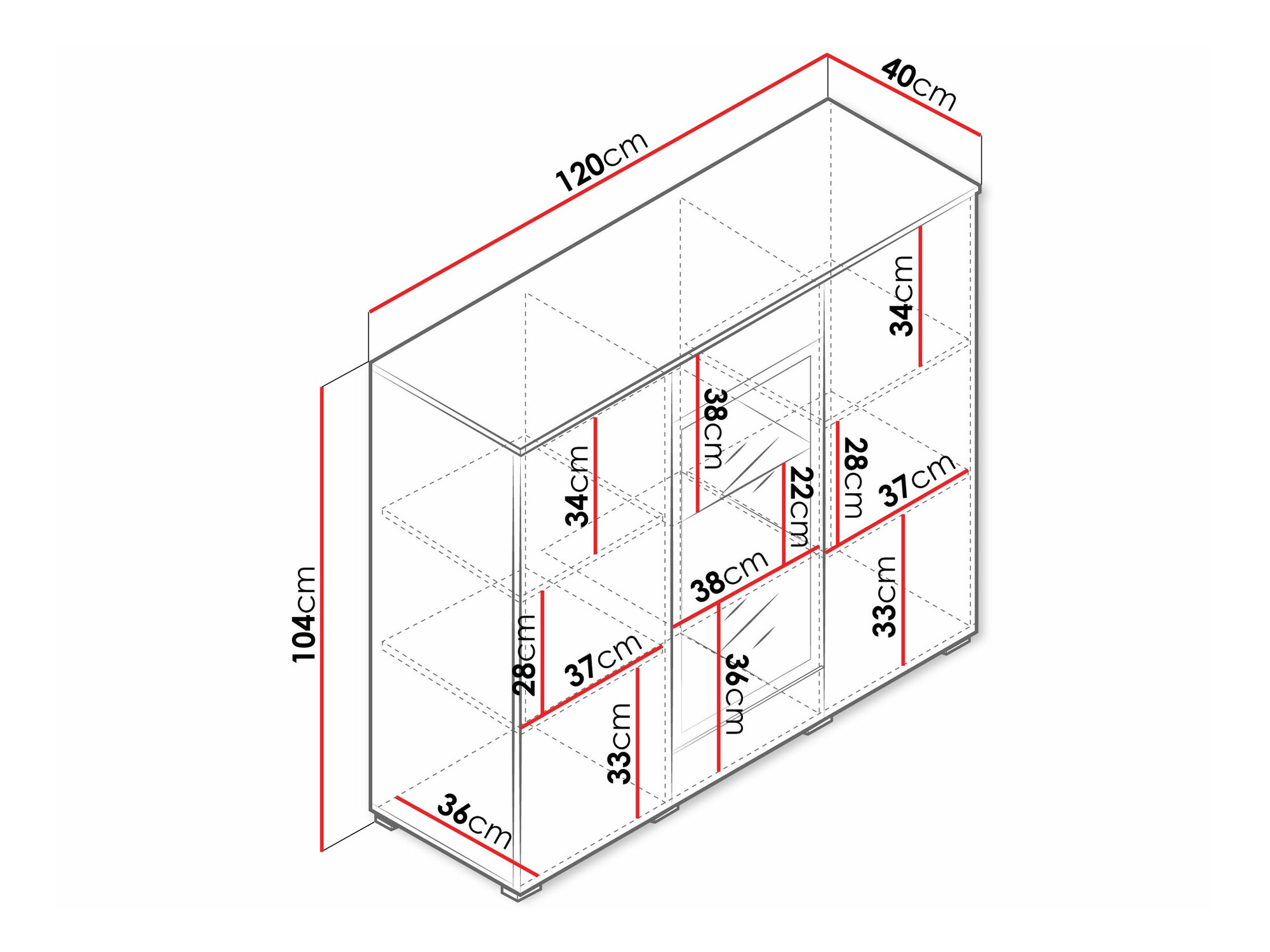 Dressoir Sarasota 186 (Wotan eik)