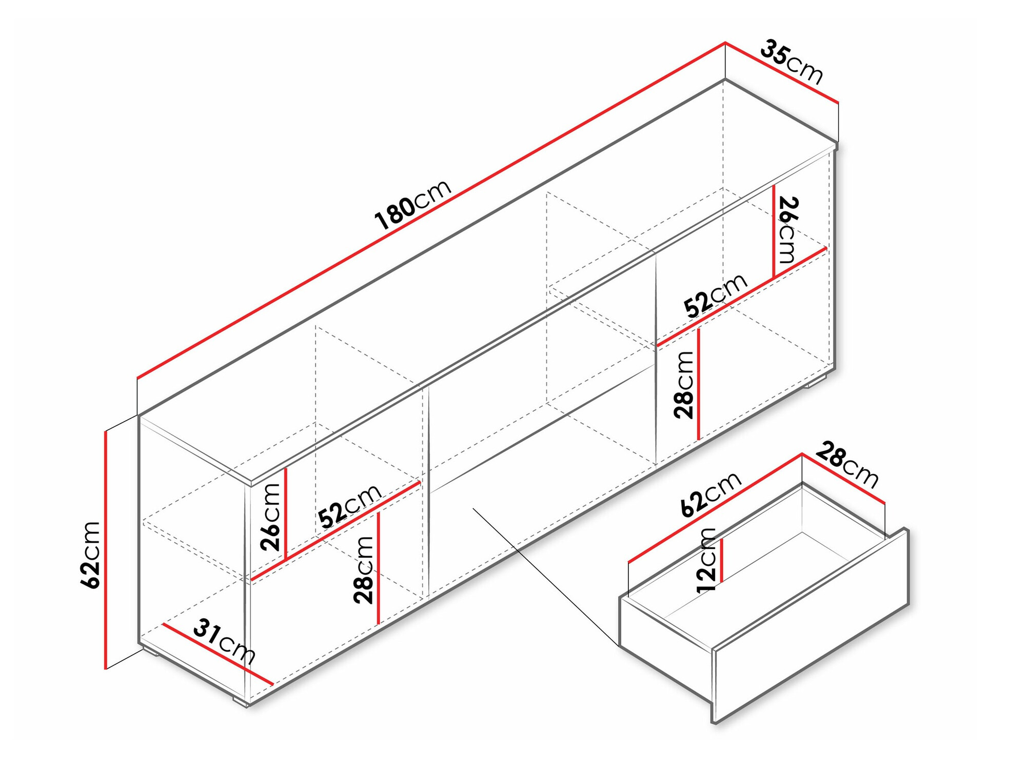 TV-meubel Sarasota 190 (Wotan eik)