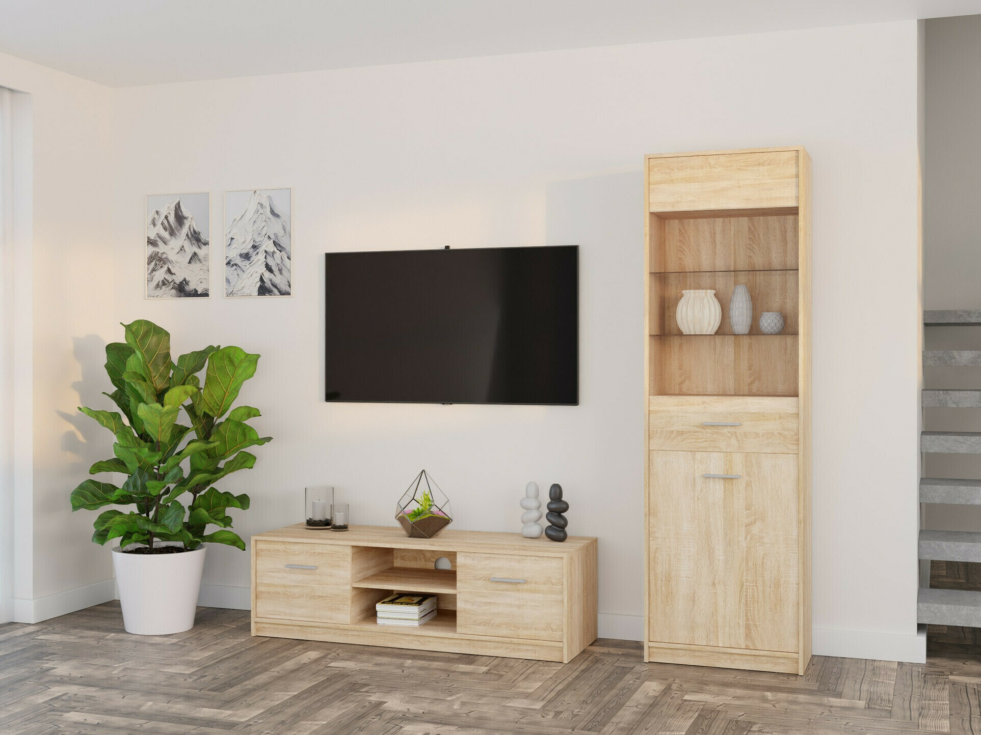 Woonkamerset Novsore 161 (Sonoma eik)