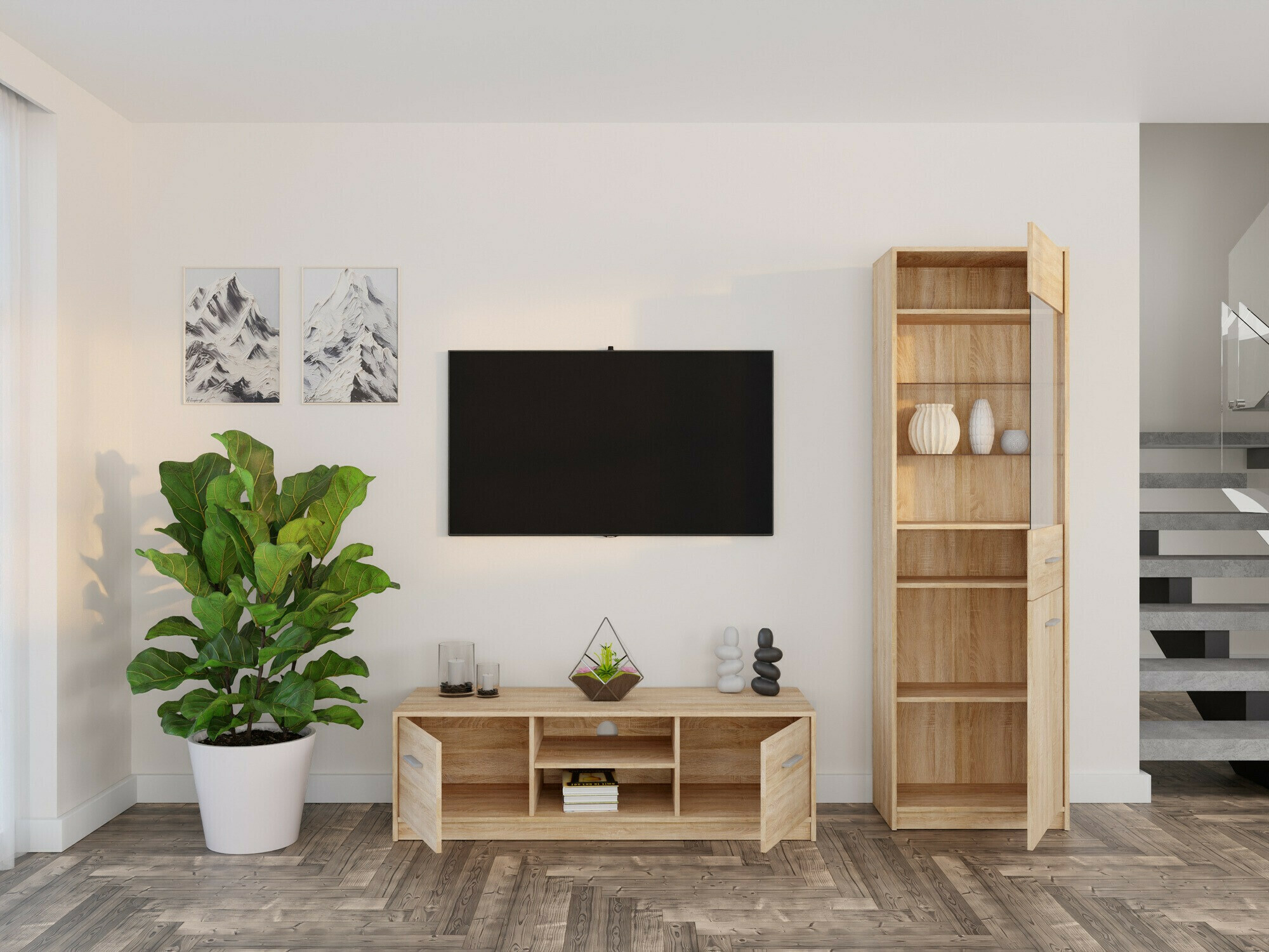 Woonkamerset Novsore 161 (Sonoma eik)