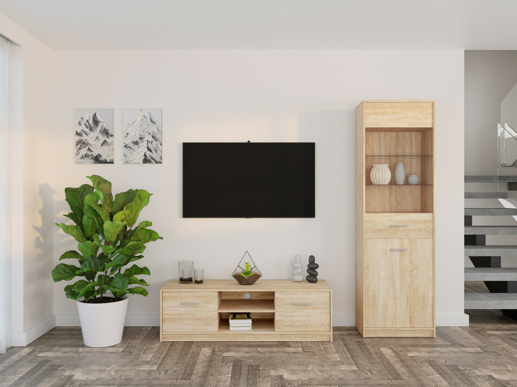 Woonkamerset Novsore 161 (Sonoma eik)