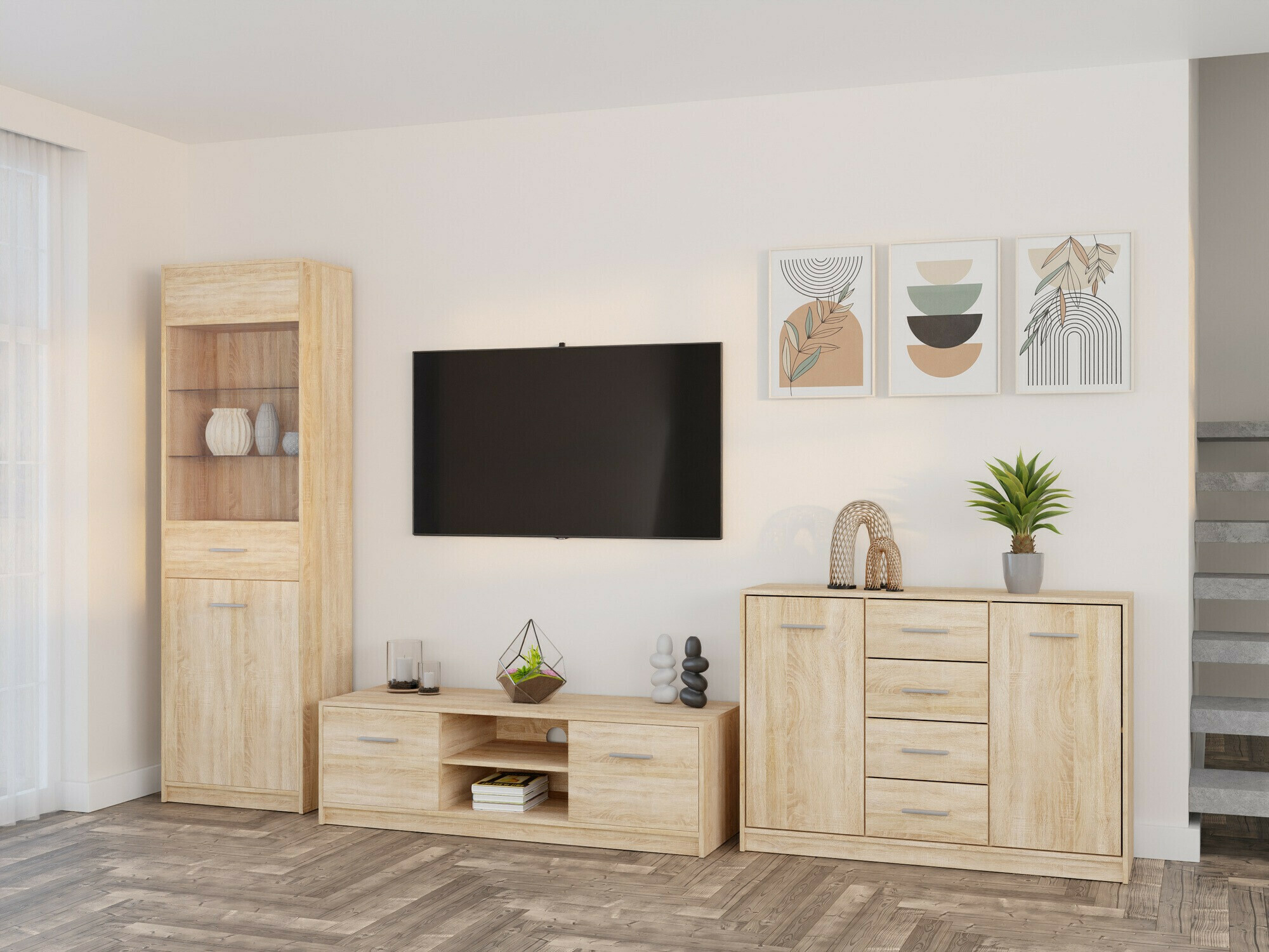 Woonkamerset Novsore 162 (Sonoma eik)