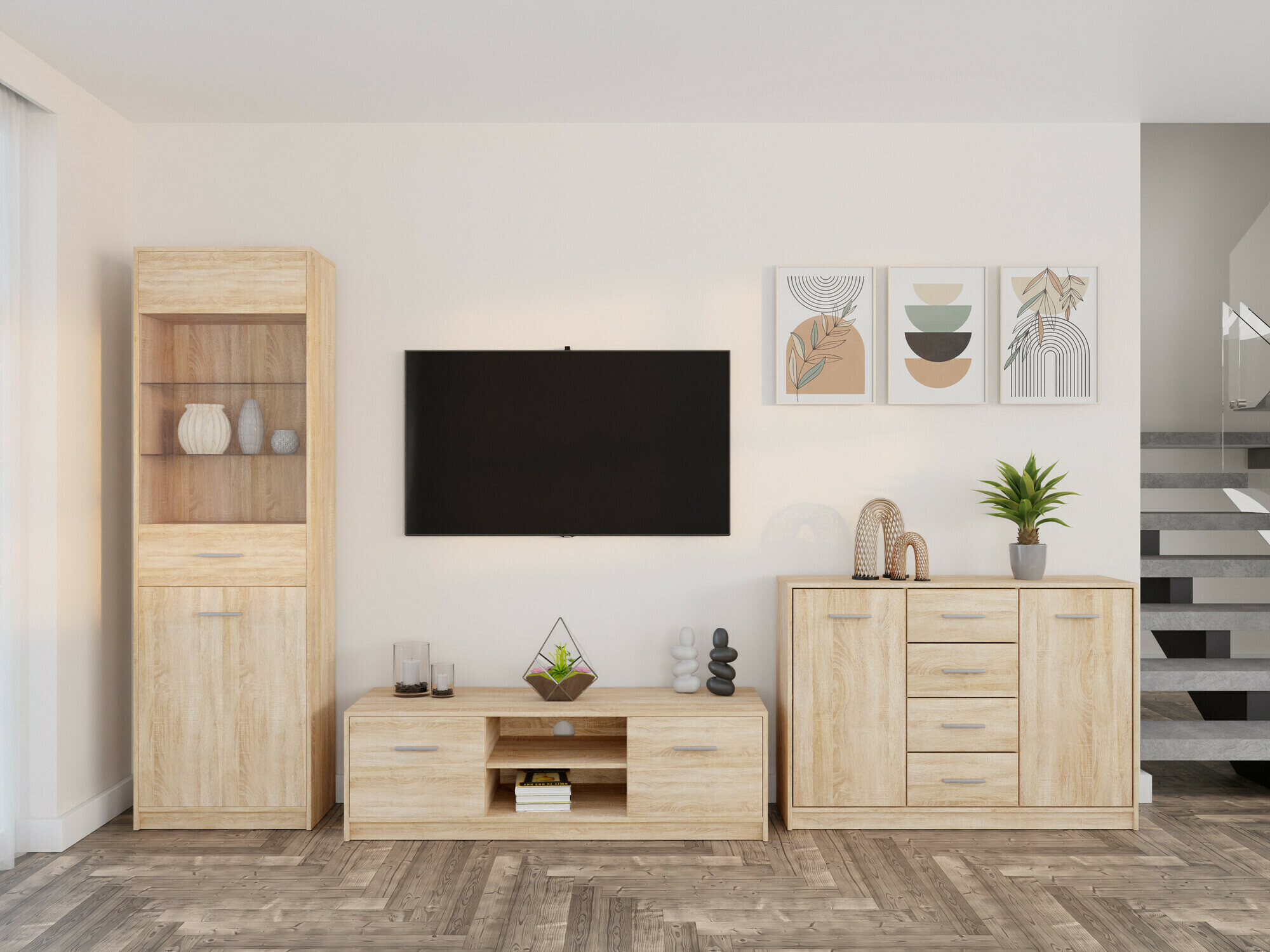 Woonkamerset Novsore 162 (Sonoma eik)