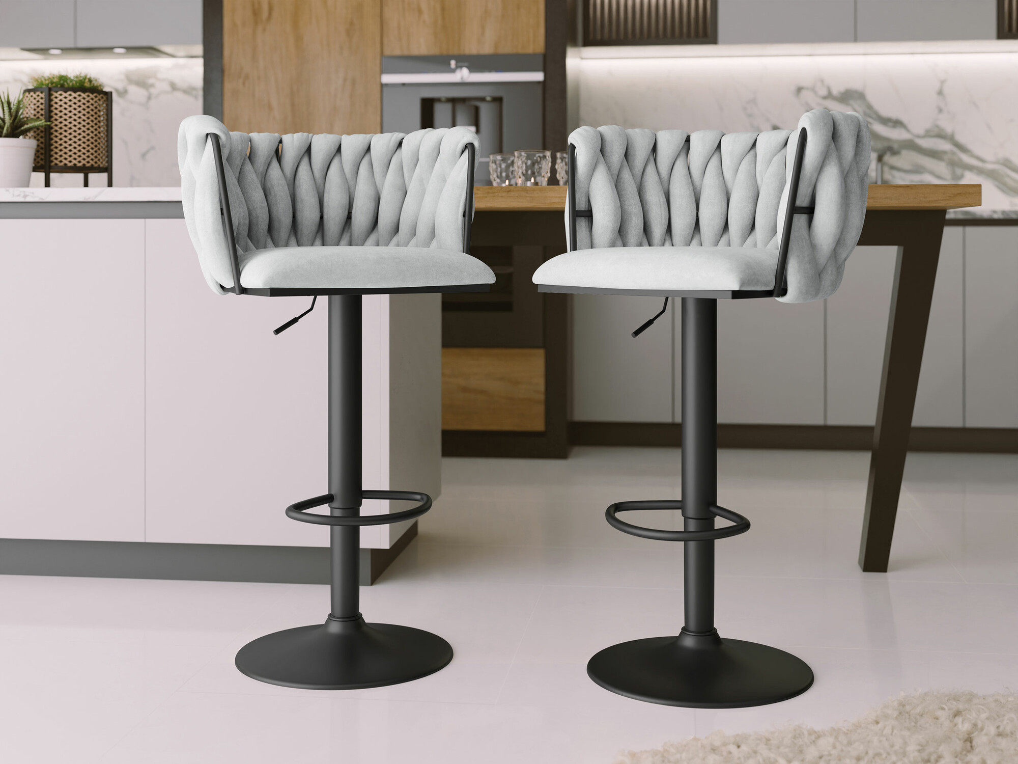 Barkruk Comfivo 435 (Zwart+ Grijs)