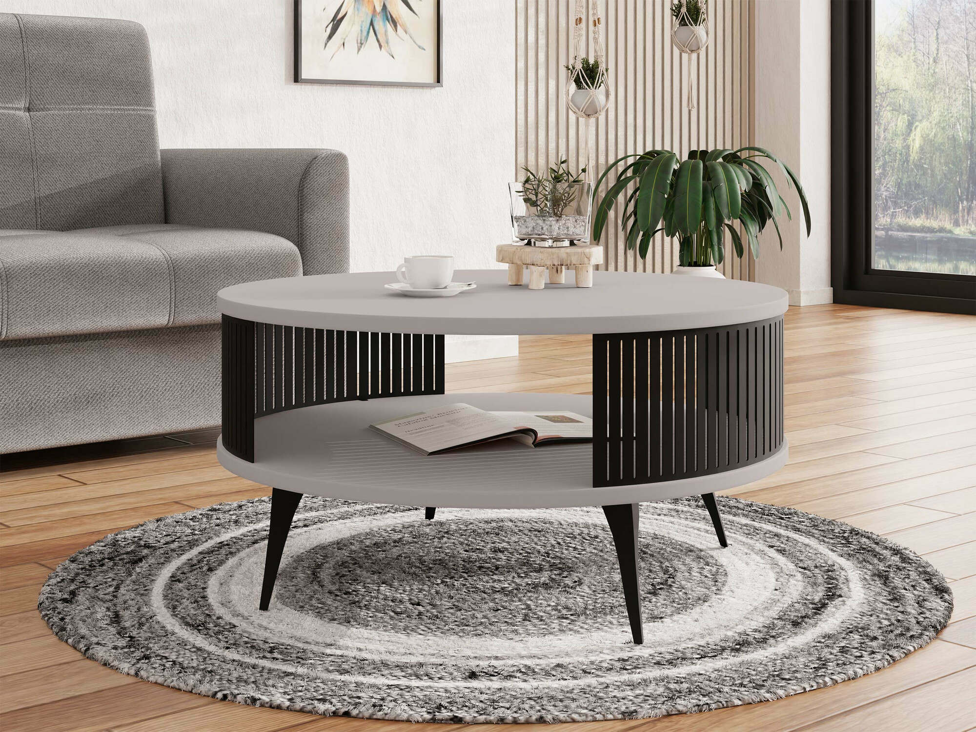 Salontafel Sordore 100 (Zwart + Kasjmier)