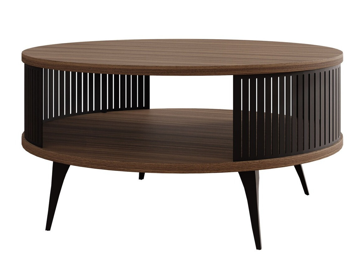 Salontafel Vitum (Zwart + Notenhout)