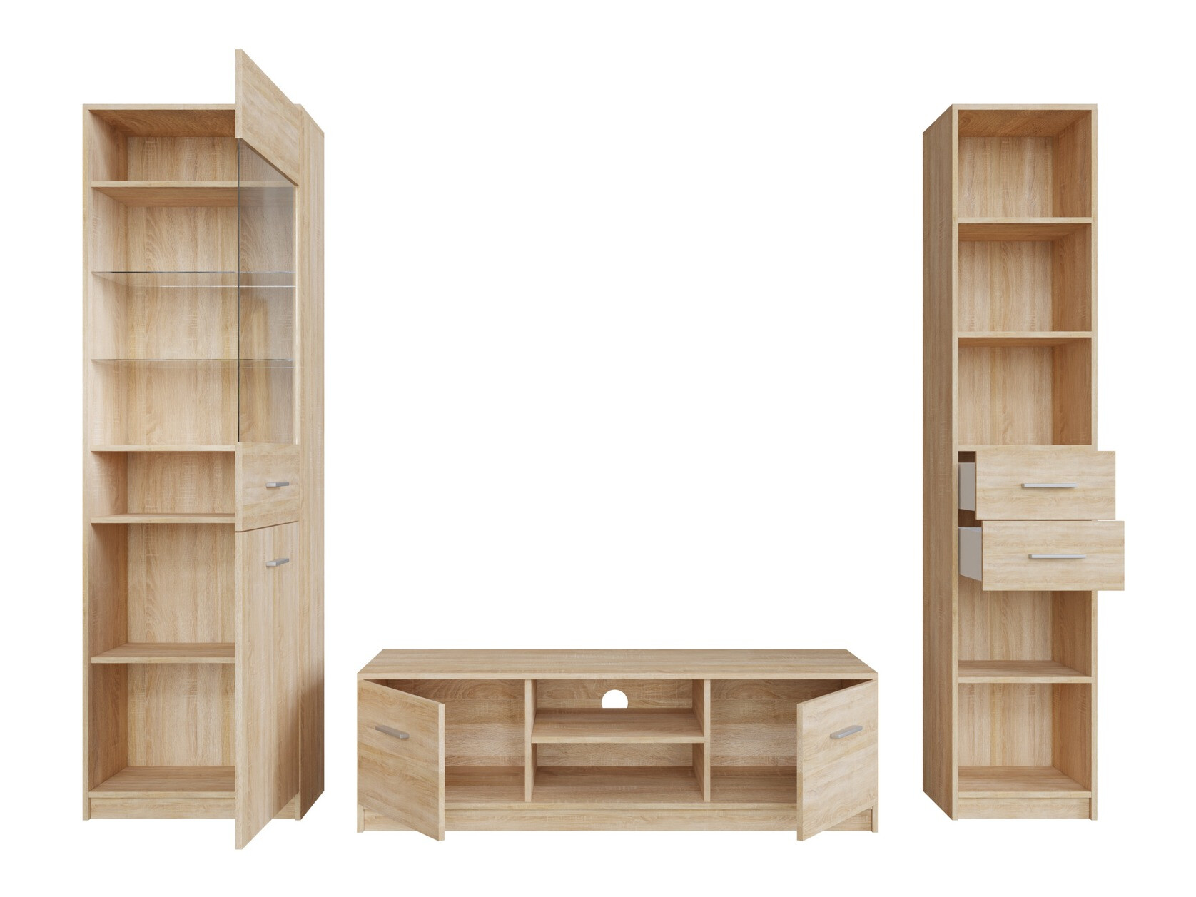 Woonkamerset Novsore 163 (Sonoma eik)