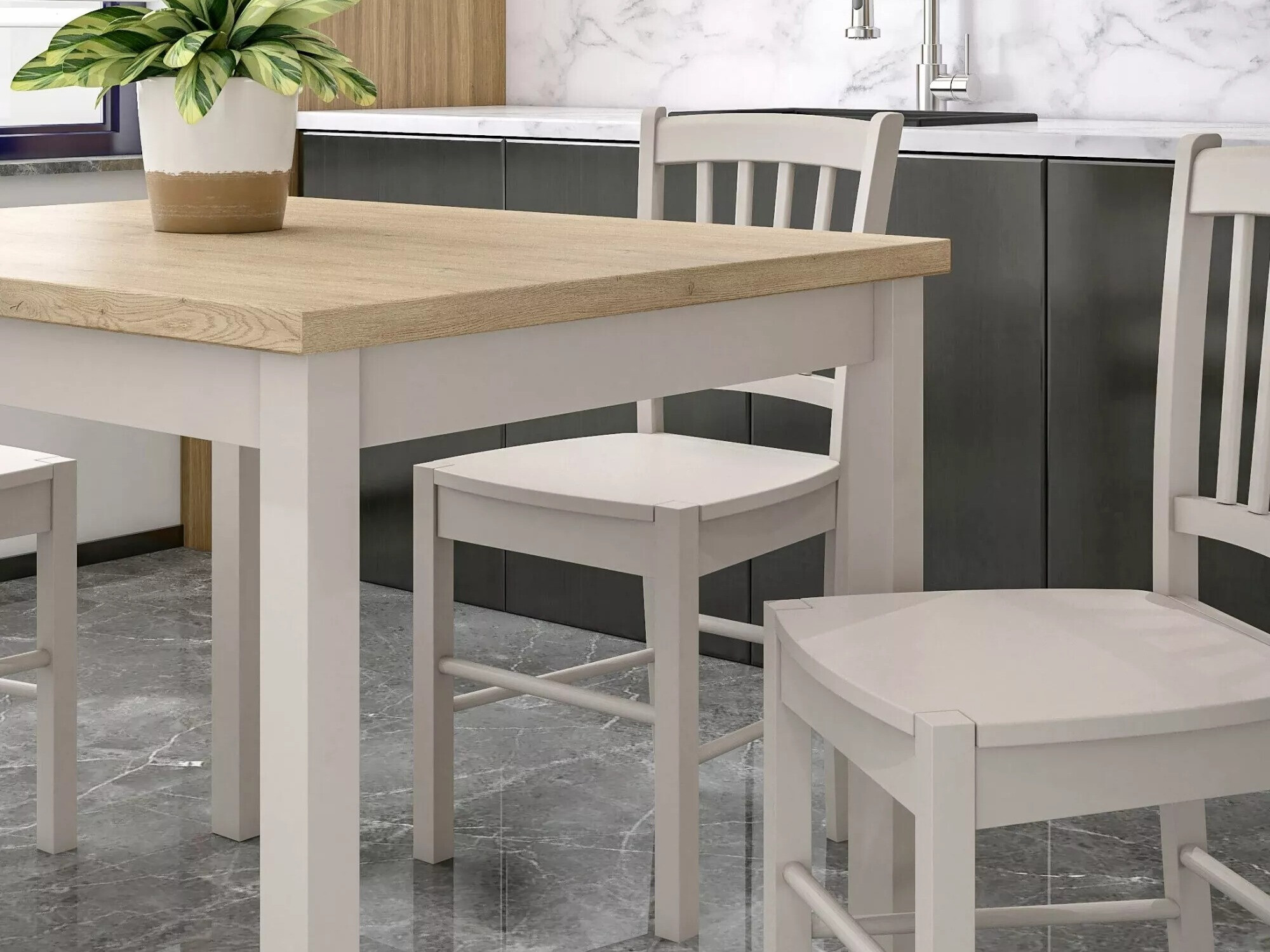 Tafel Detroit 345 (Eiken + Kasjmier)