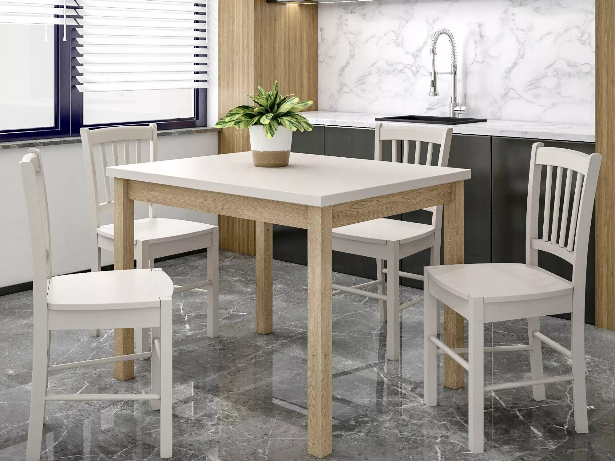 Tafel Detroit 705 (Kasjmier + Eiken)