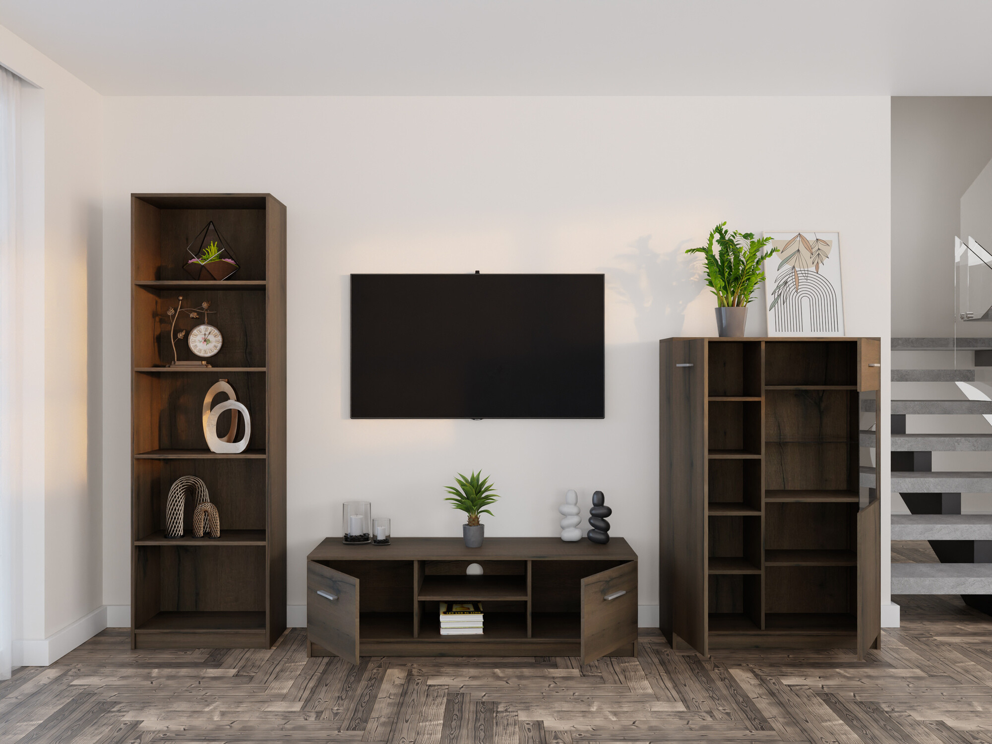 Woonkamerset Novsore 164 (Donkere eik)