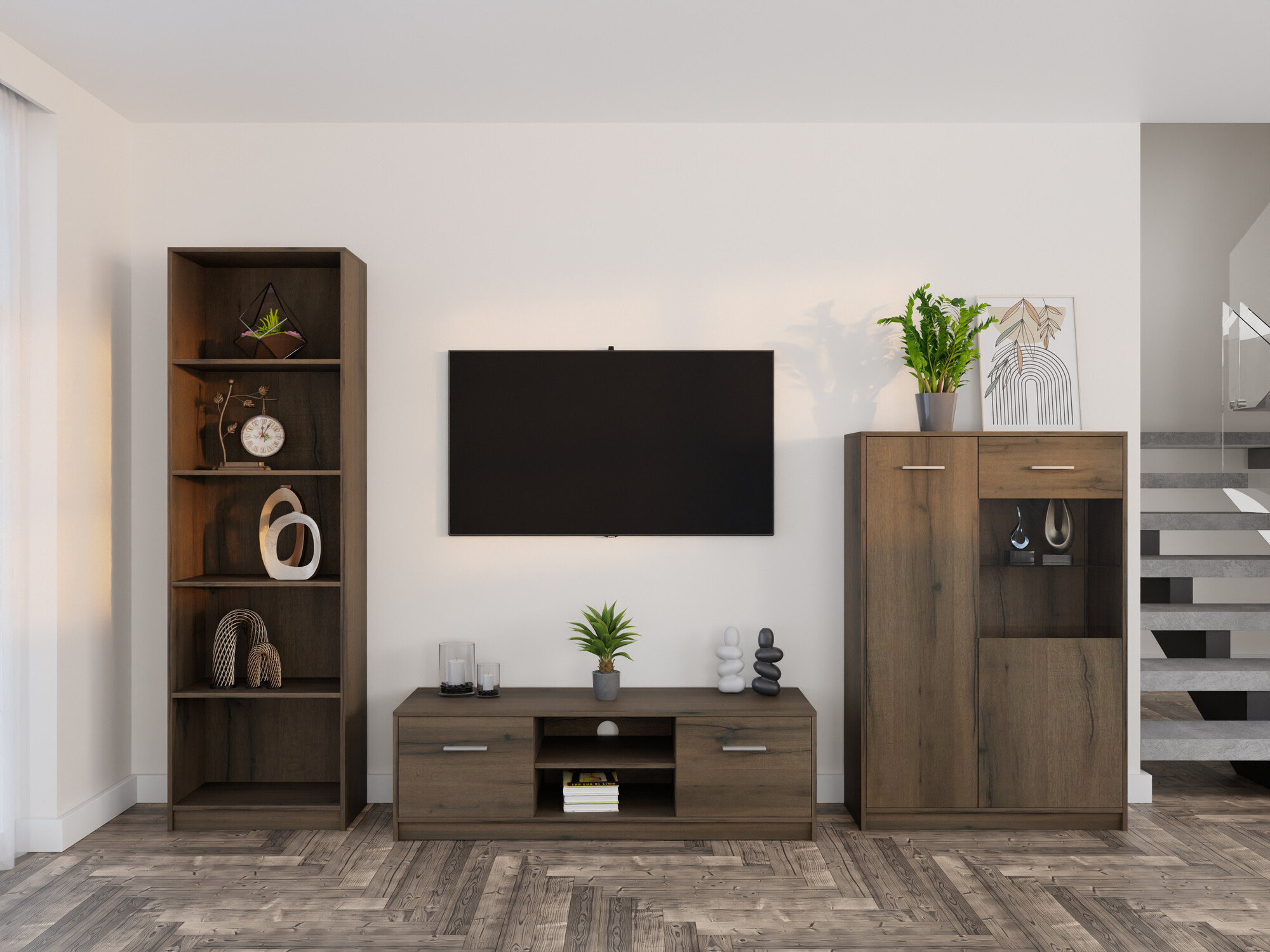 Woonkamerset Novsore 164 (Donkere eik)