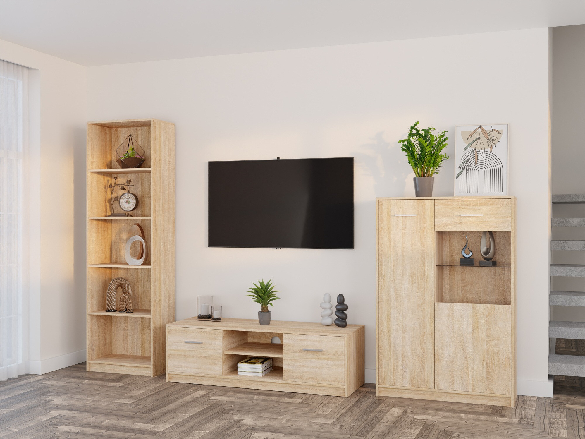 Woonkamerset Novsore 164 (Sonoma eik)