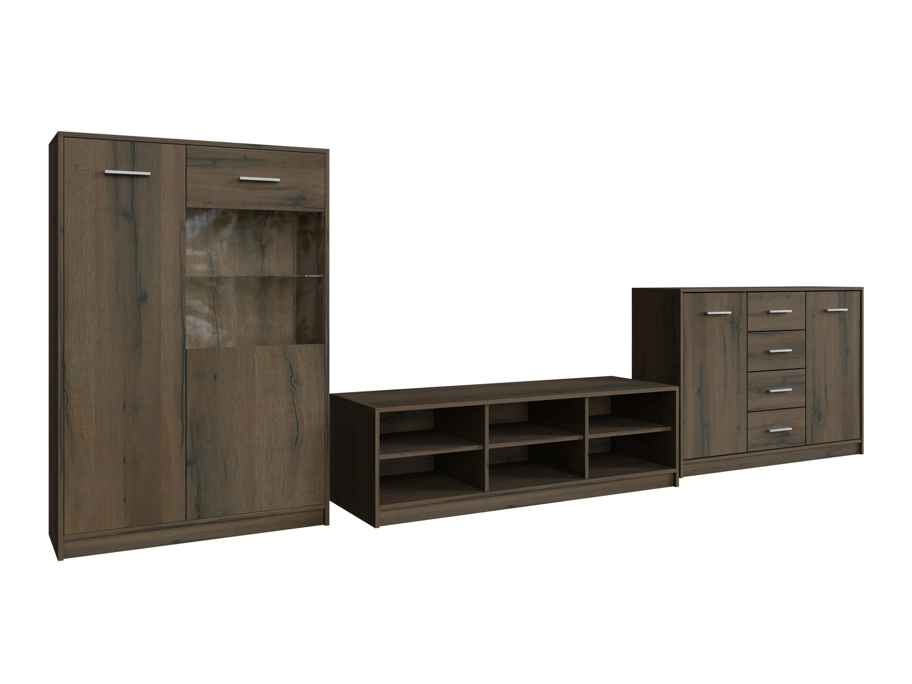 Woonkamerset Novsore 165 (Donkere eik)