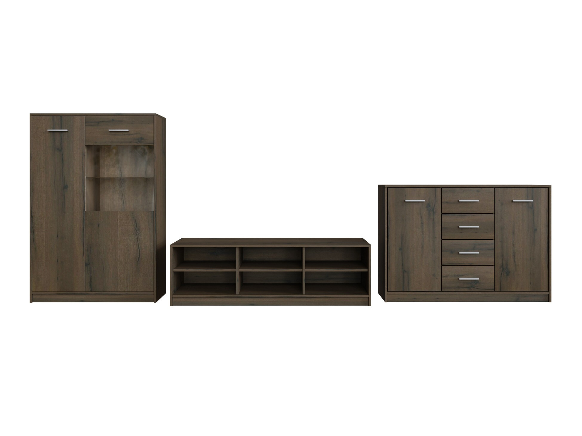 Woonkamerset Novsore 165 (Donkere eik)