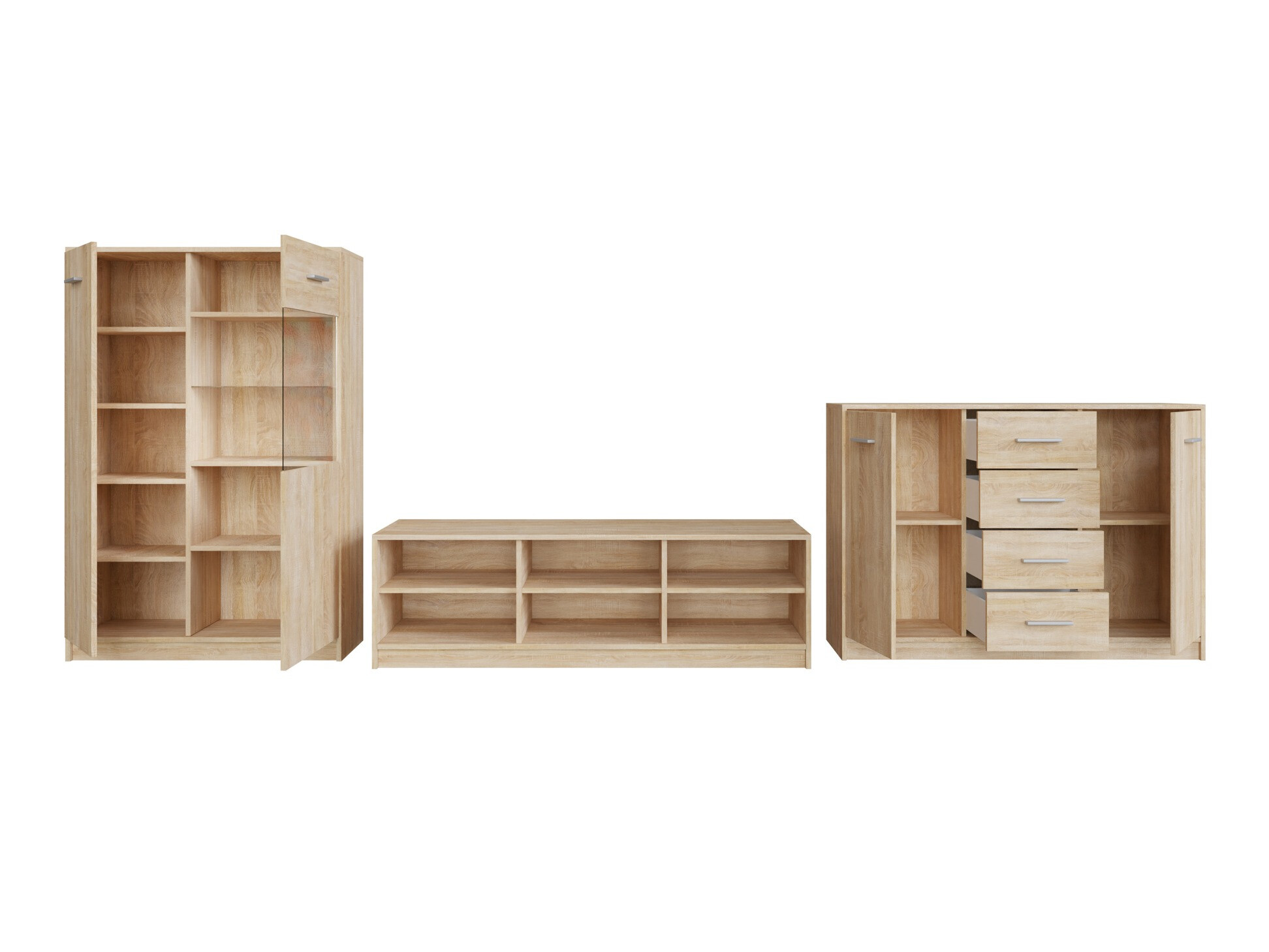 Woonkamerset Novsore 165 (Sonoma eik)