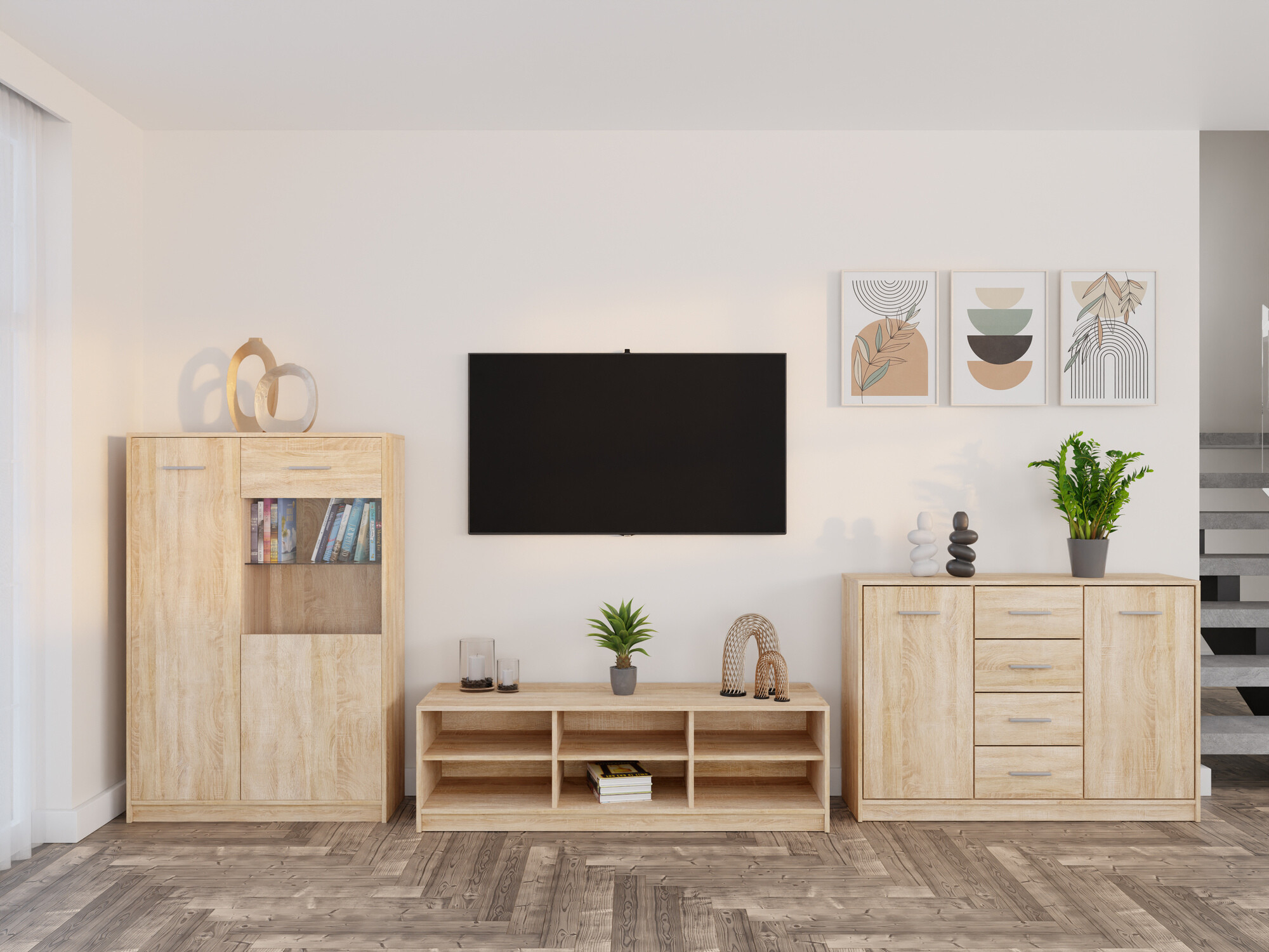 Woonkamerset Novsore 165 (Sonoma eik)