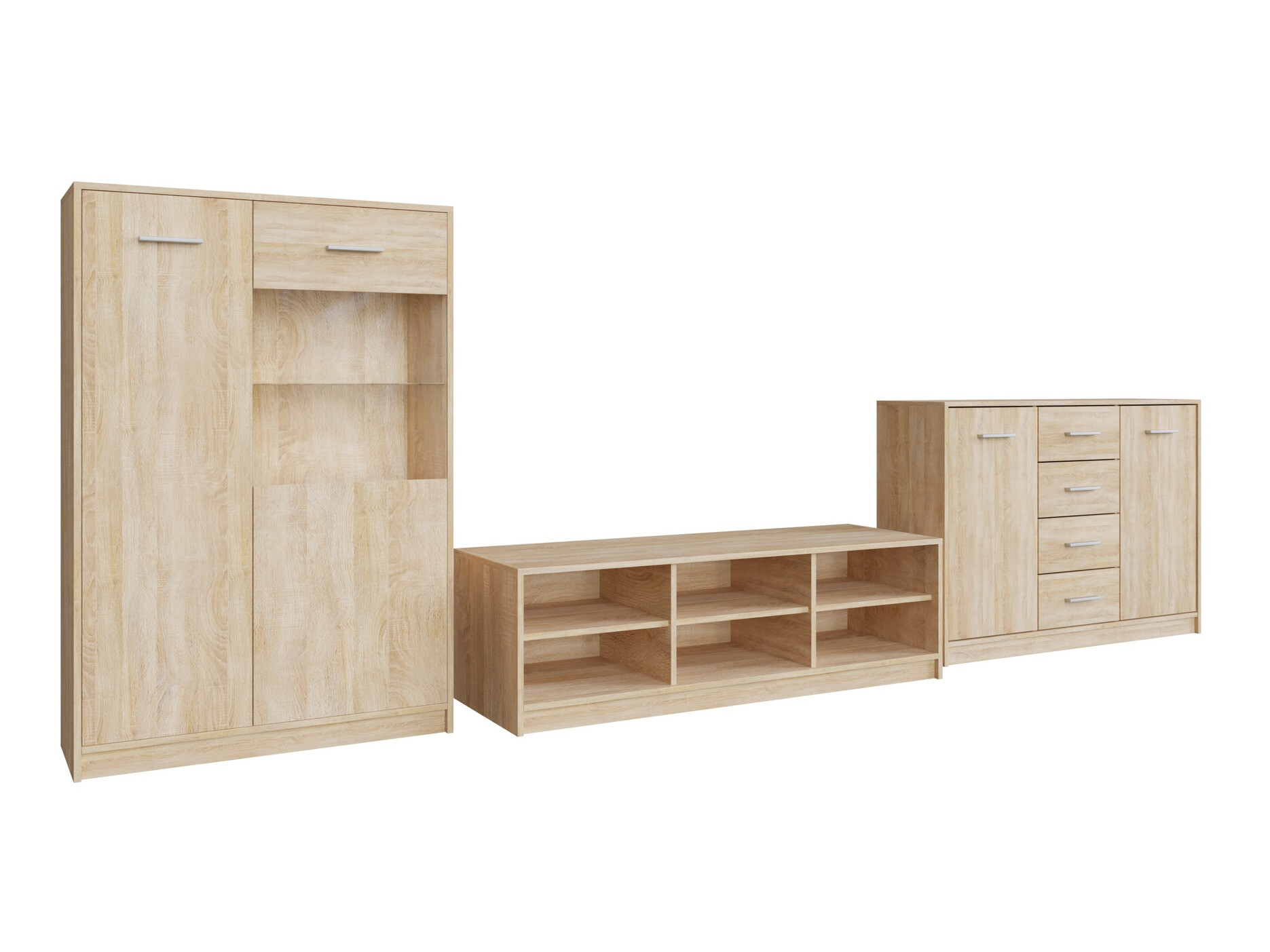 Woonkamerset Novsore 165 (Sonoma eik)