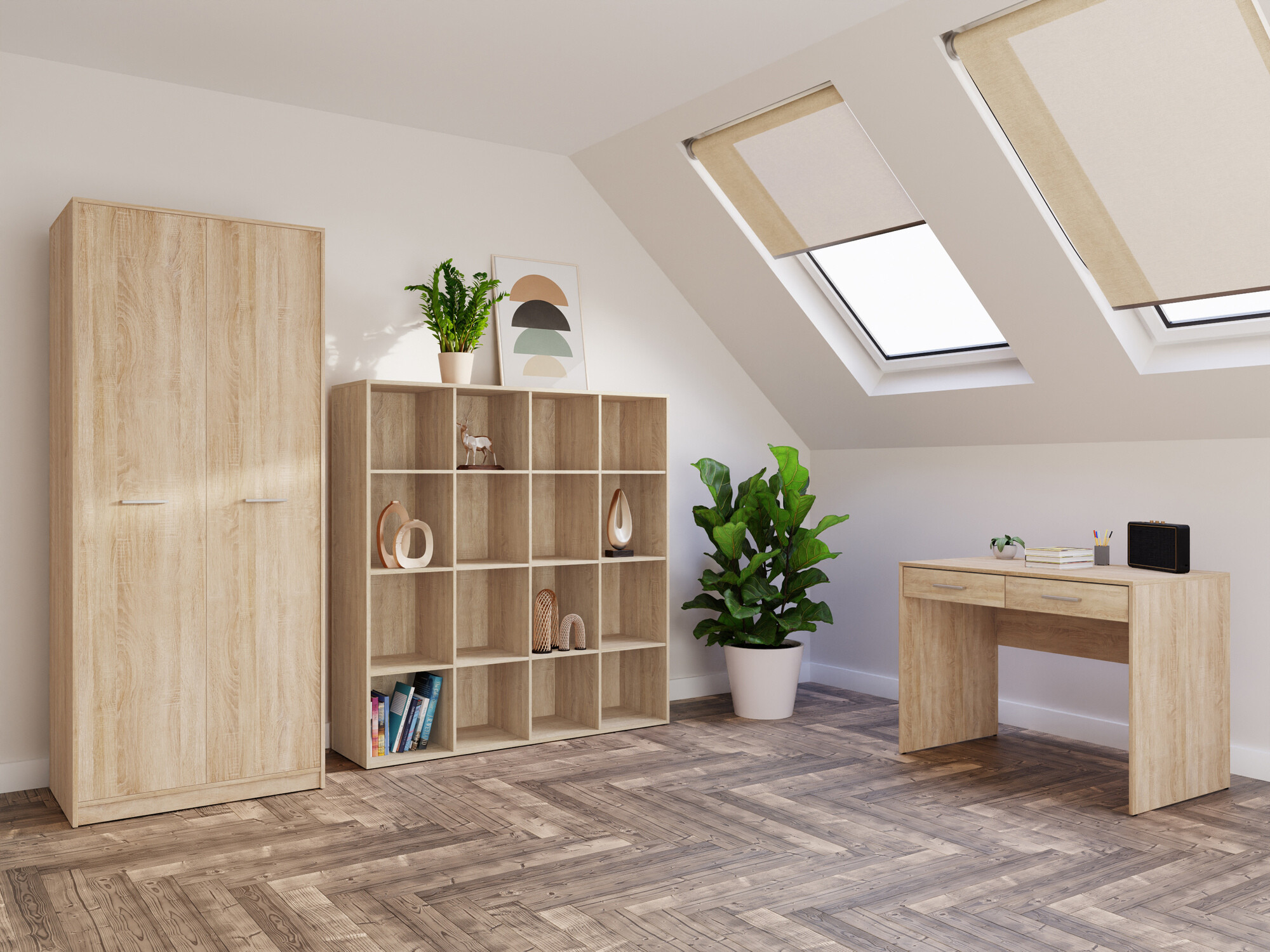 Thuiskantoorset Novsore 166 (Sonoma eik)