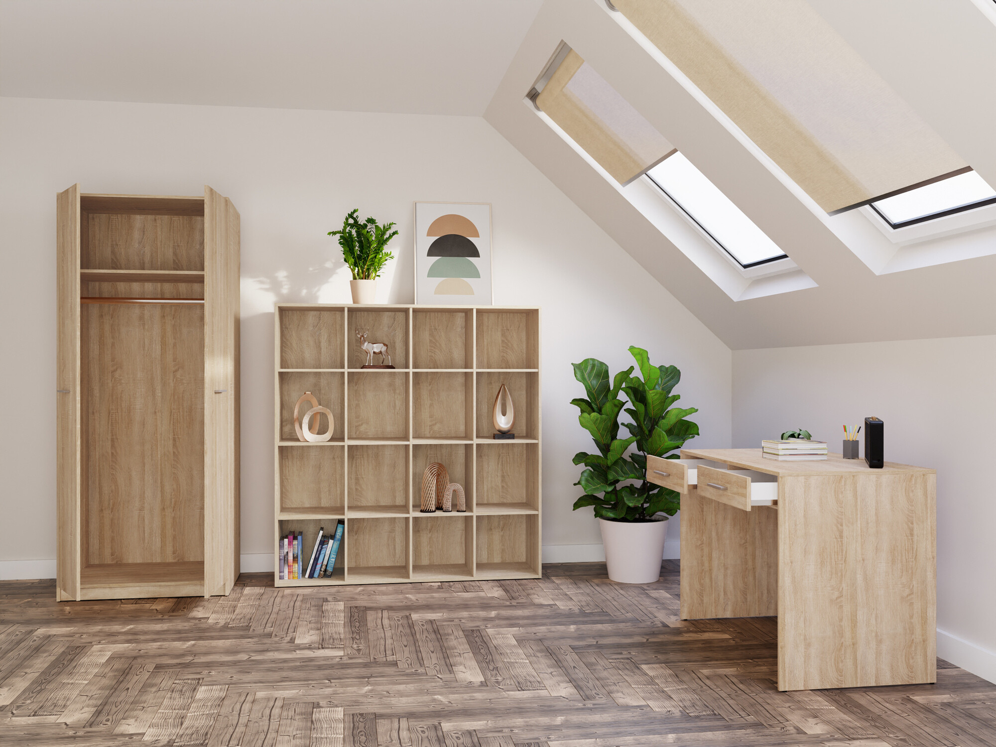 Thuiskantoorset Novsore 166 (Sonoma eik)