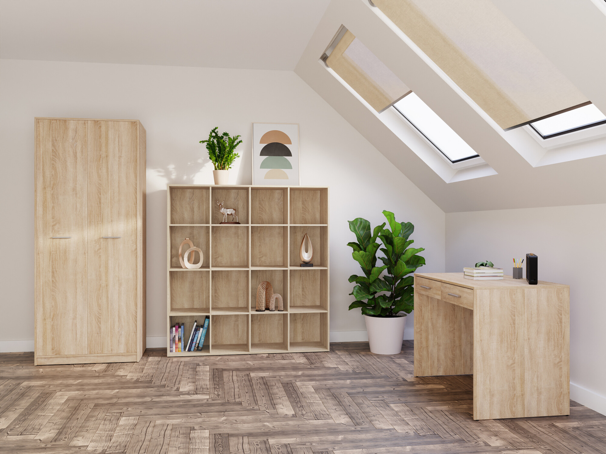 Thuiskantoorset Novsore 166 (Sonoma eik)