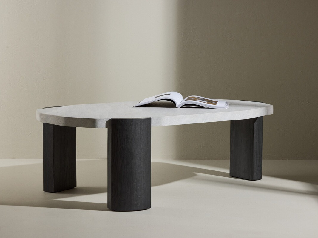 Salontafel Dallas 4792 (Zwart + Wit marmer)