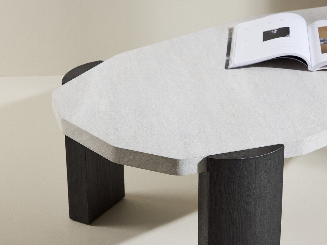 Salontafel Dallas 4792 (Zwart + Wit marmer)