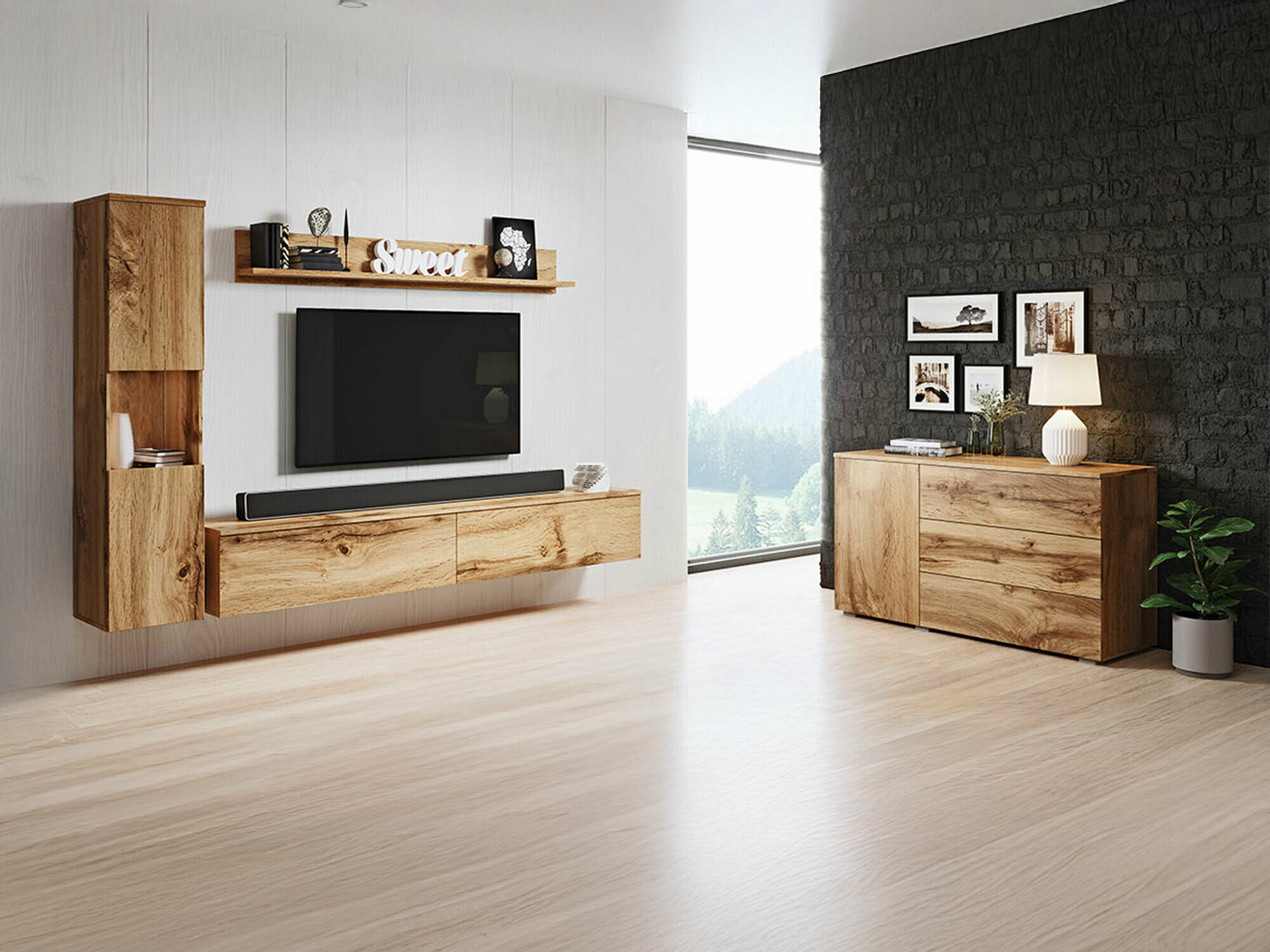 Woonkamerset Sarasota 132 (Wotan eik)