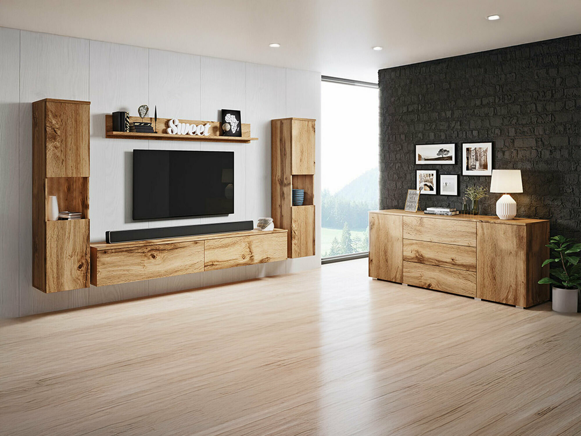 Woonkamerset Sarasota 133 (Wotan eik)