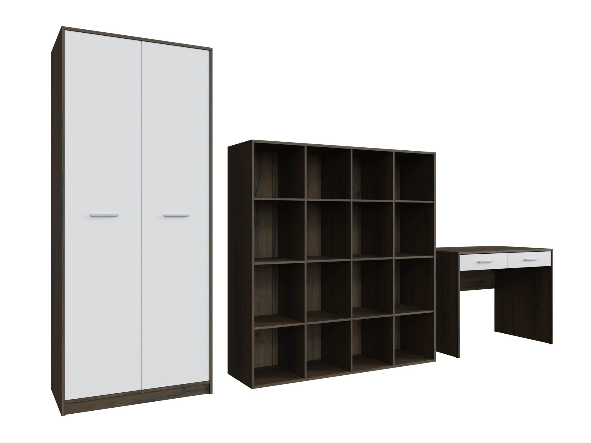 Thuiskantoorset Novsore 166 (Donkere eik + Wit)