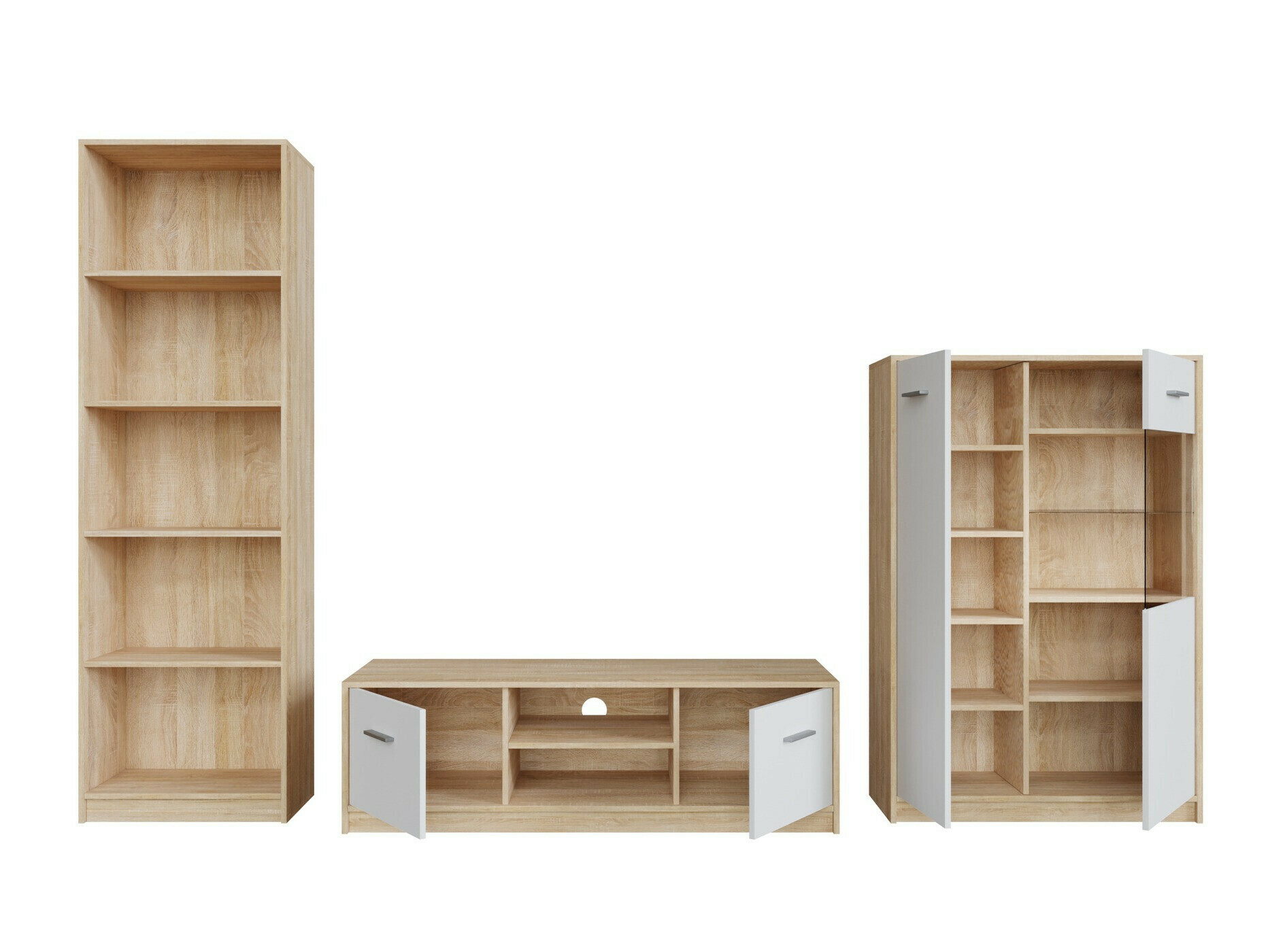 Woonkamerset Novsore 164 (Sonoma eik + Wit)