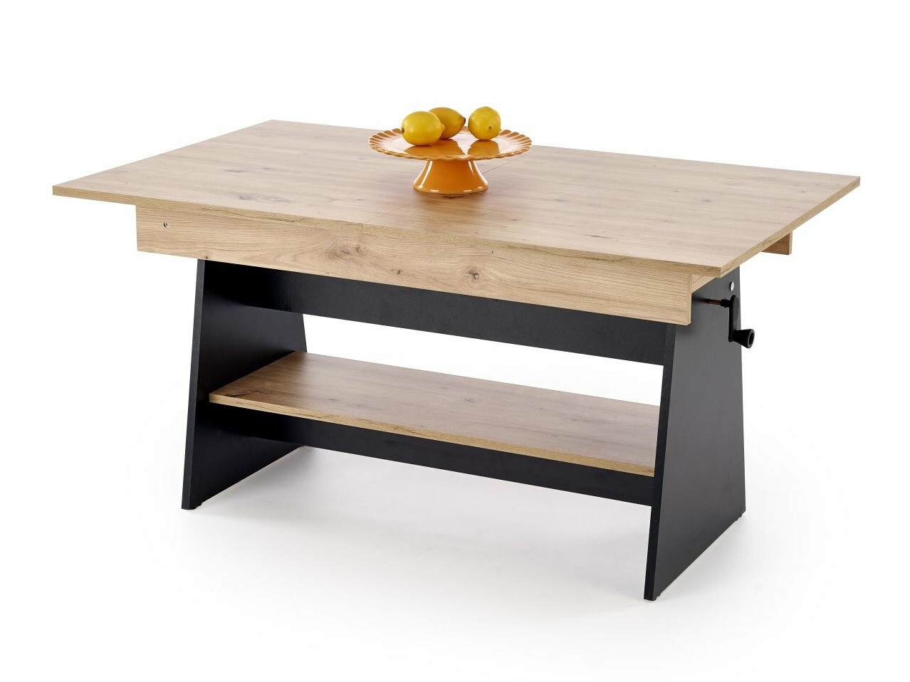 Transforming salontafel Houston 1927 (Zwart + Artisan eiken)