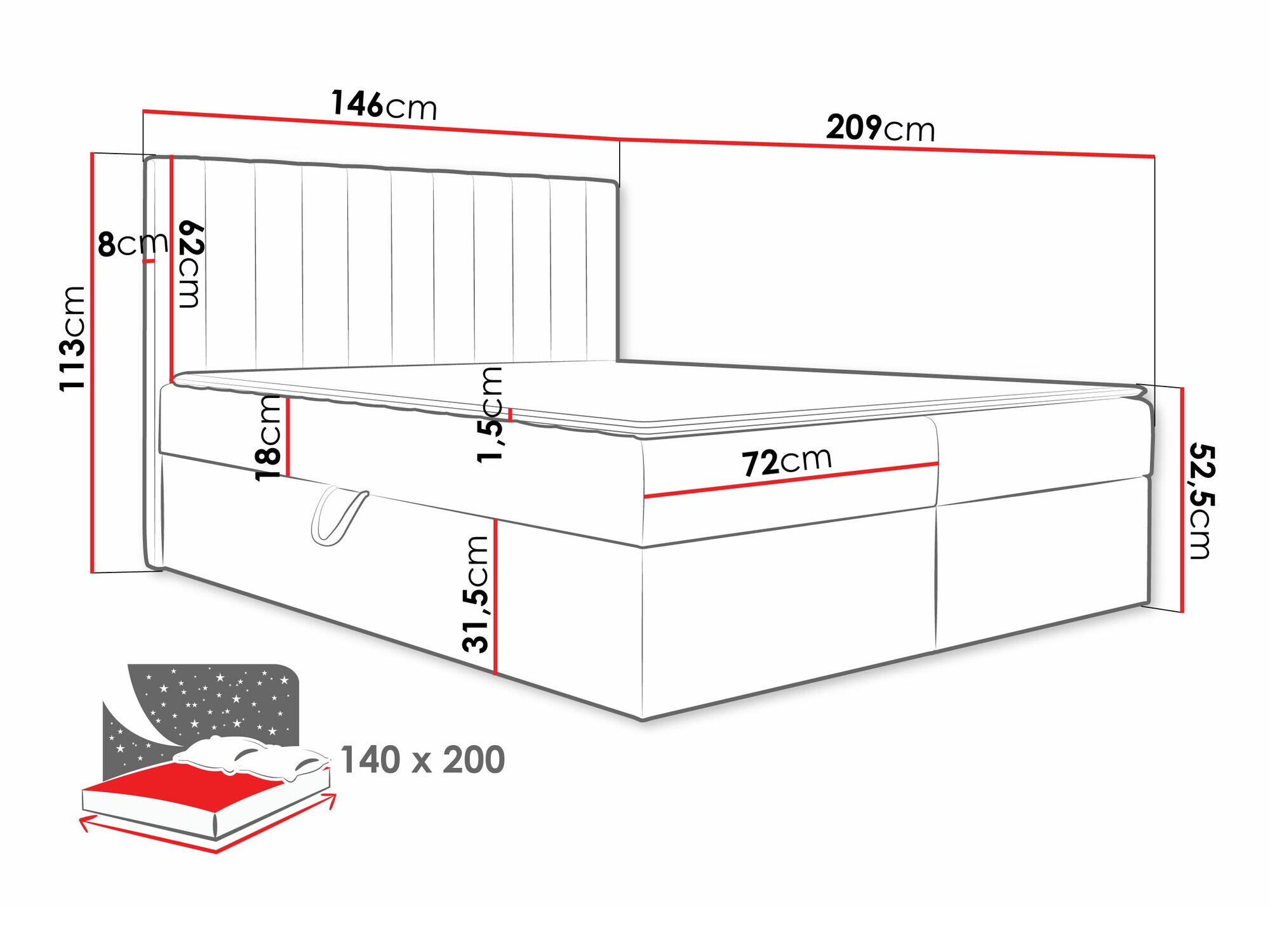 Boxspring Garland 100 (Lima 46)