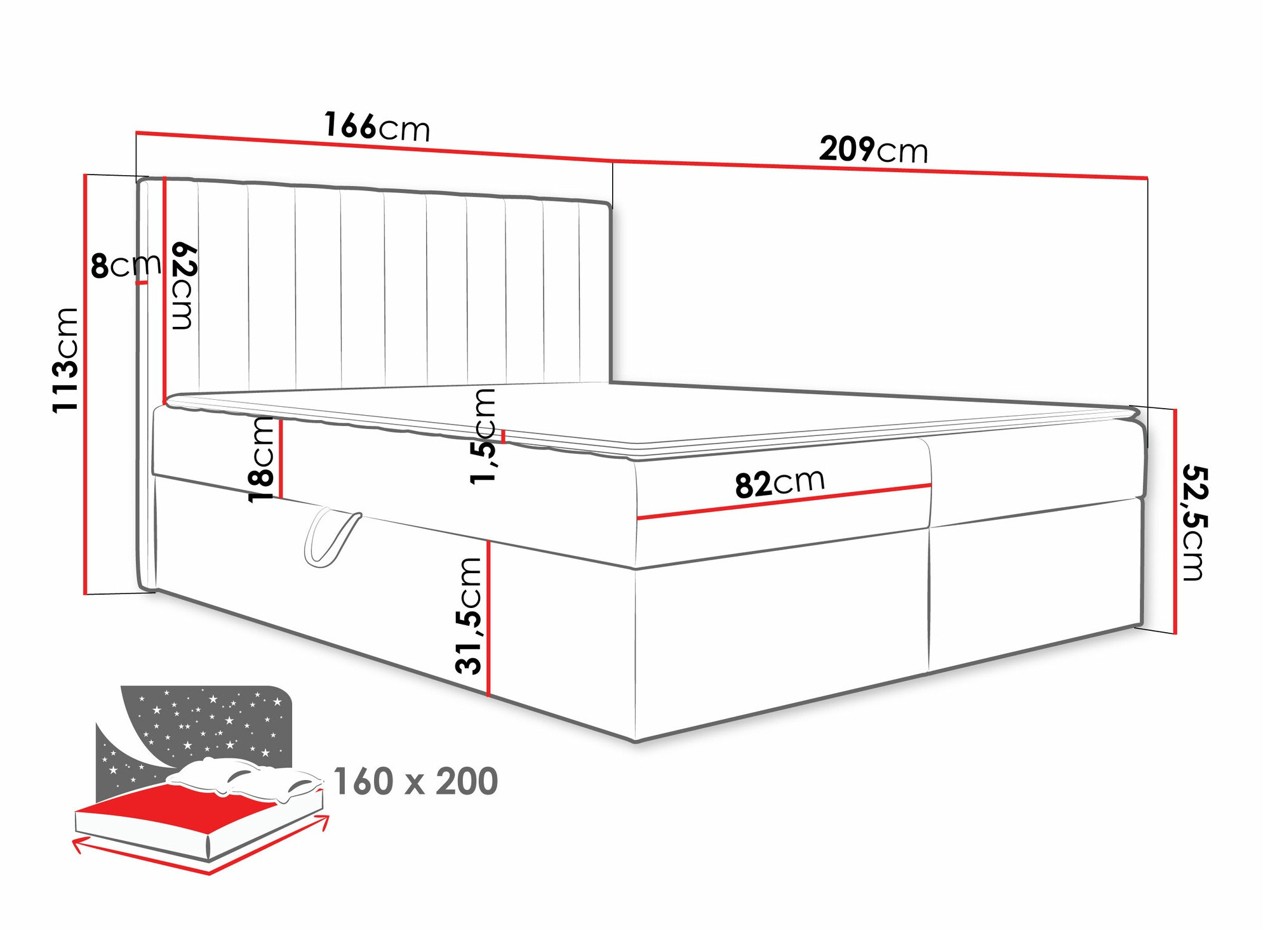 Boxspring Garland 100 (Lima 46)