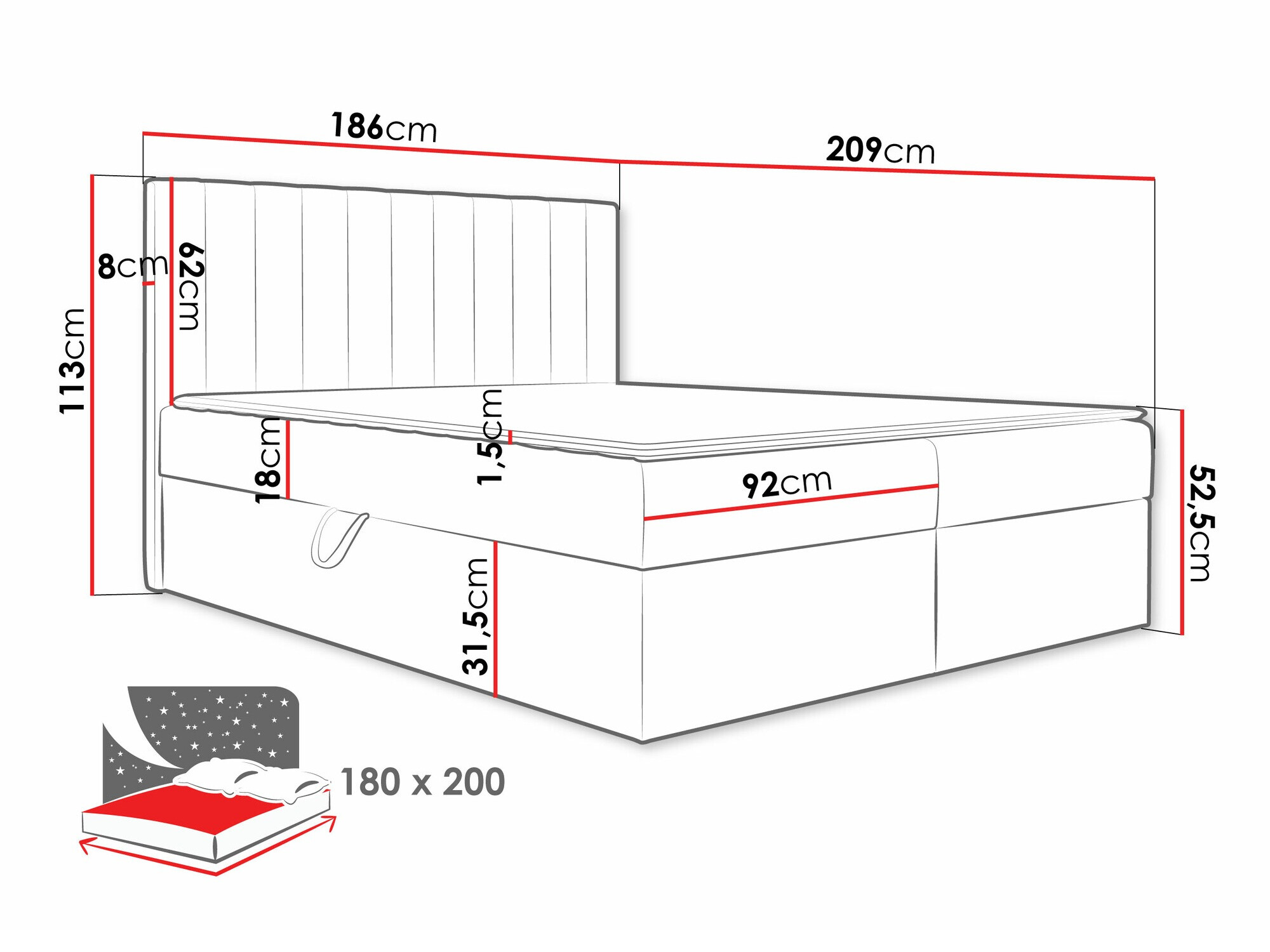 Boxspring Garland 100 (Lima 46)