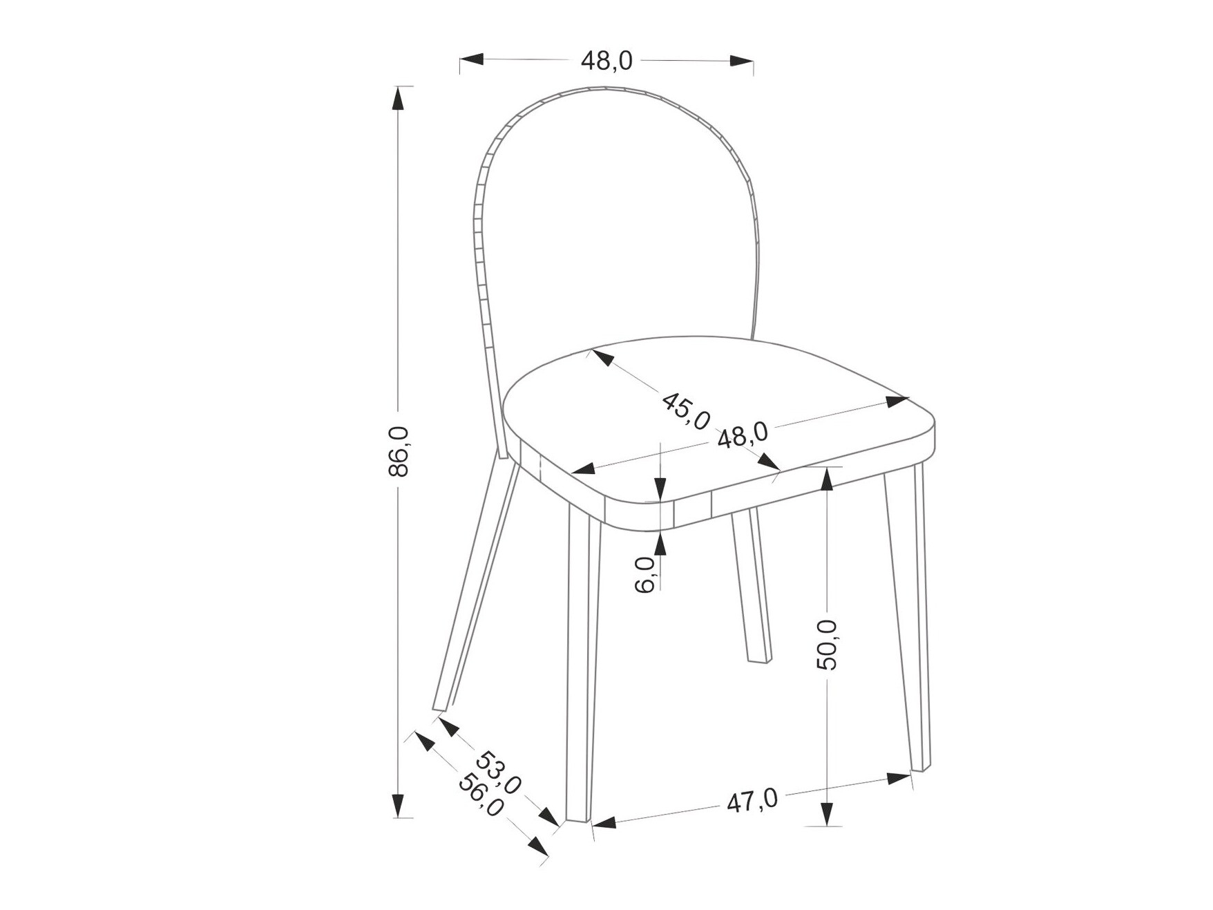 Stoel Houston 1931 (Grijs + Eiken)