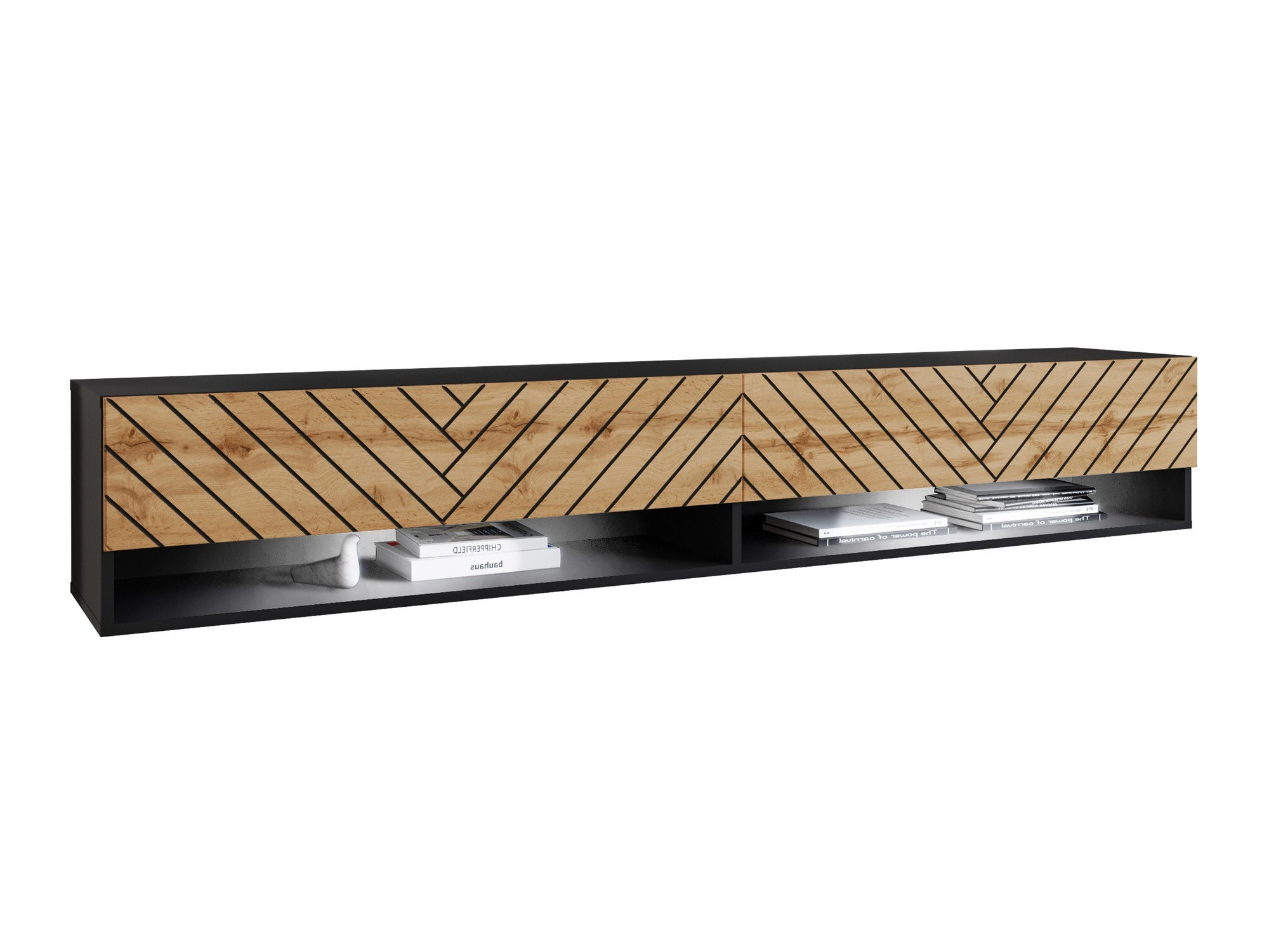 TV-meubel Sarasota 119 (Grafiet + Wotan eik)