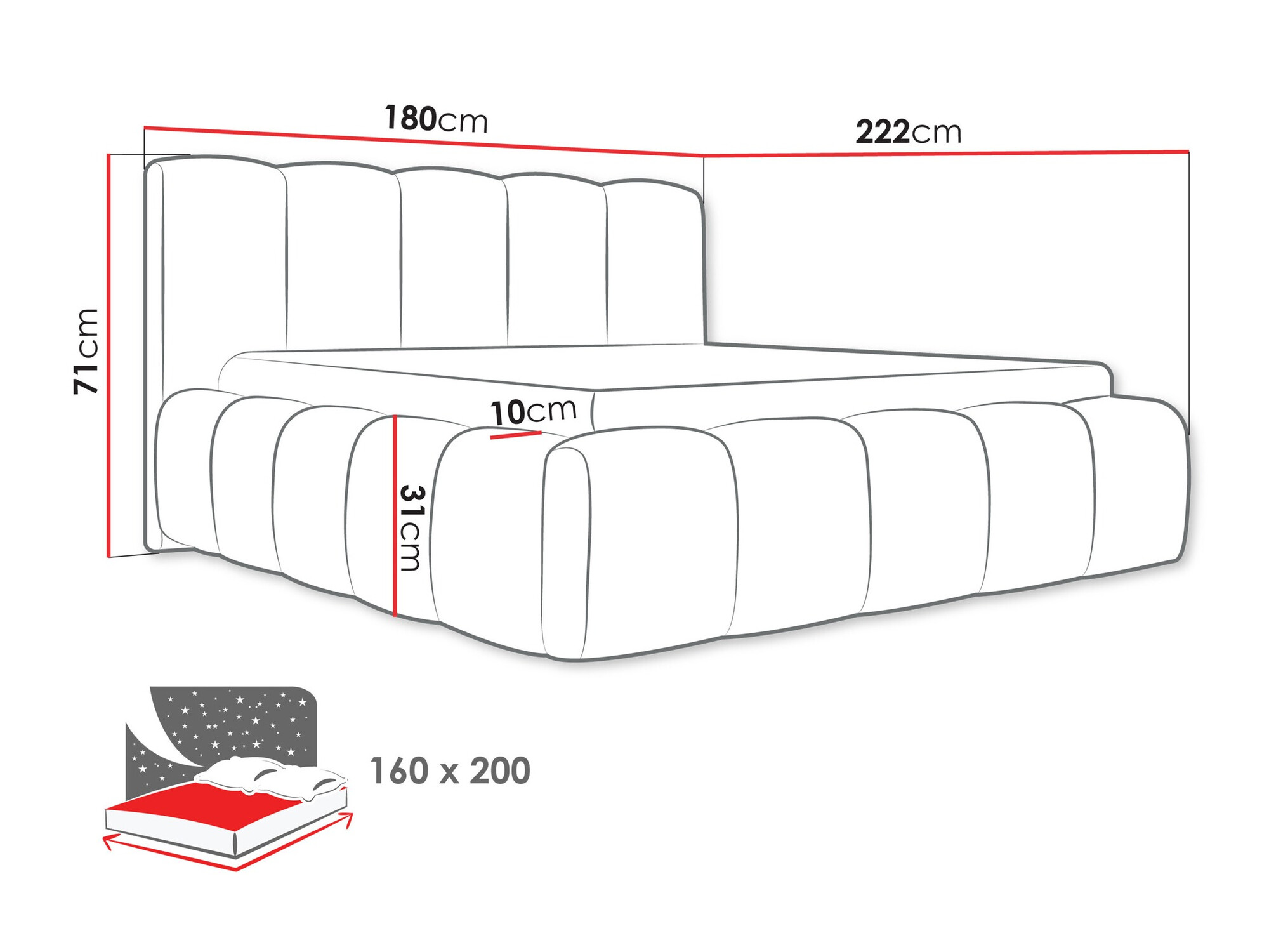 Bed TrendyNest 113 (Paros 01)