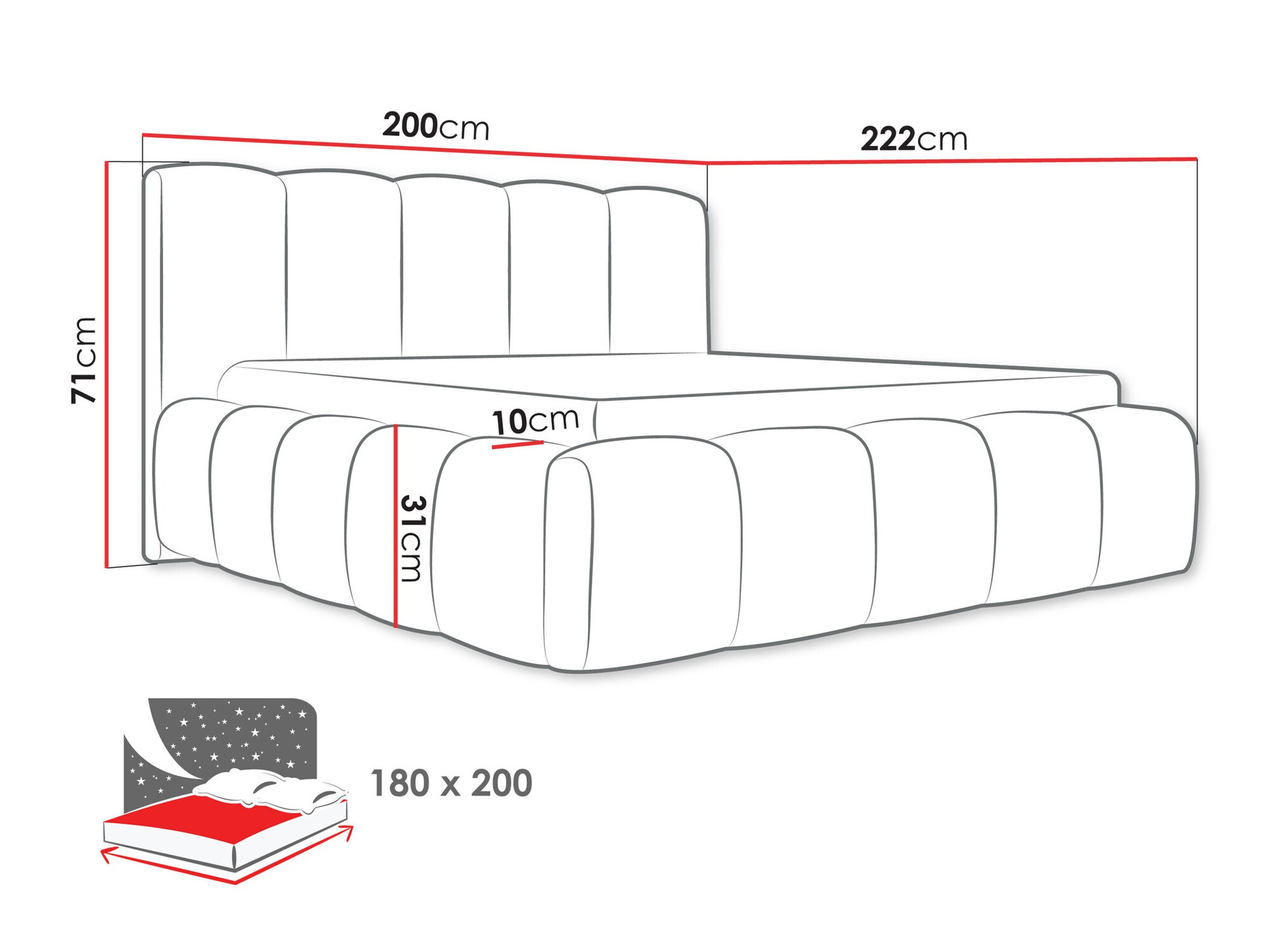 Bed TrendyNest 113 (Paros 02)