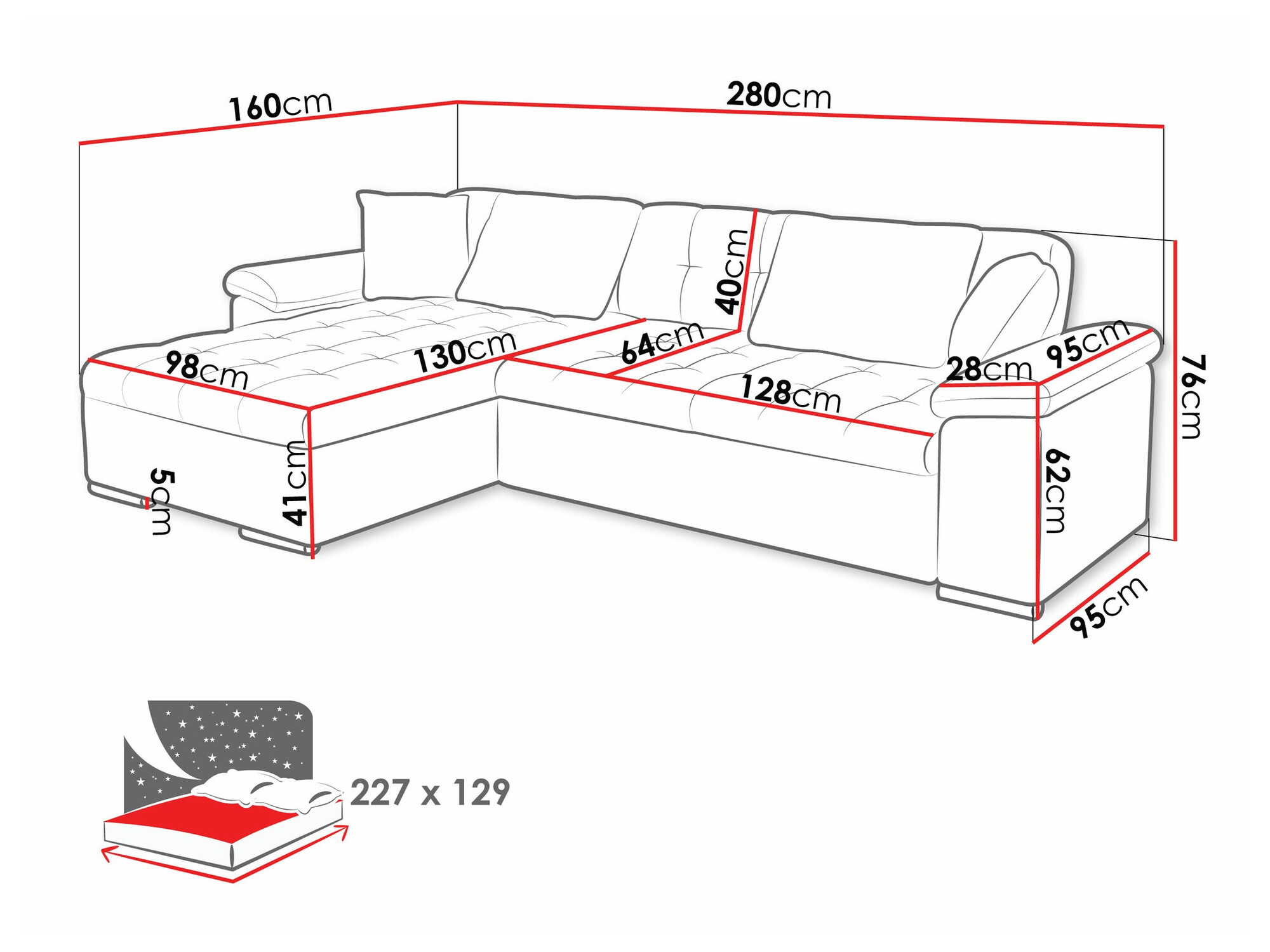 Hoekbank Comfivo 107 (Coral 75)