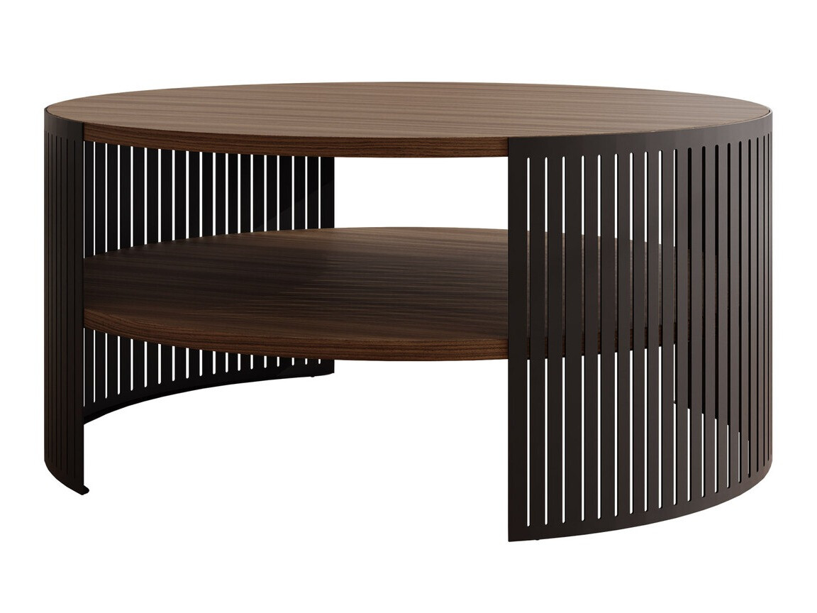 Salontafel Civer (Zwart + Notenhout)