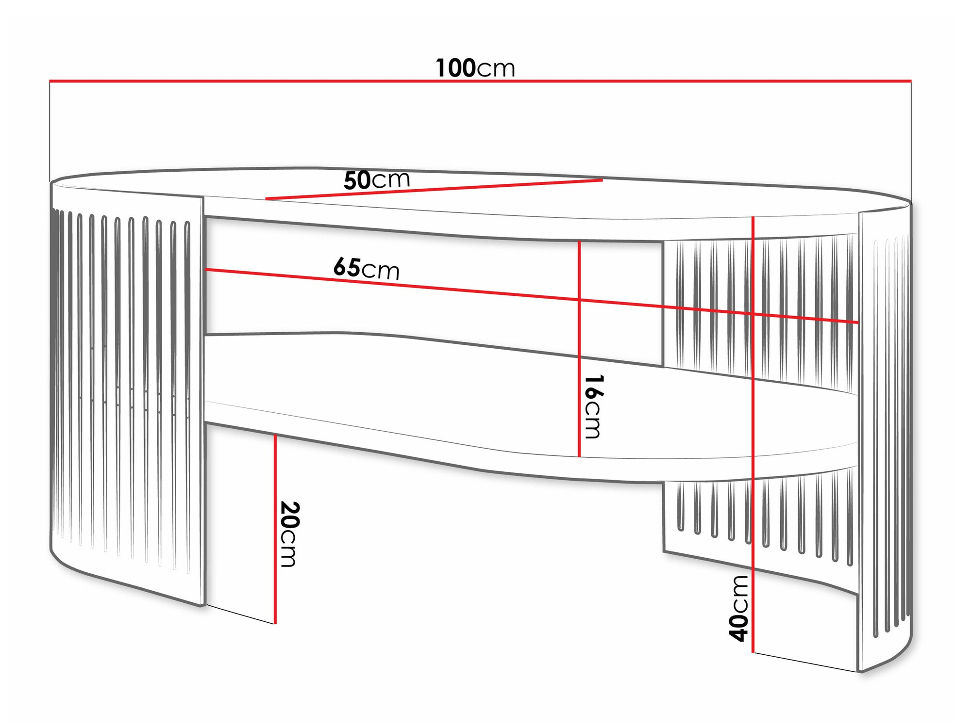 Salontafel Sordore 118 (Zwart + Kasjmier)