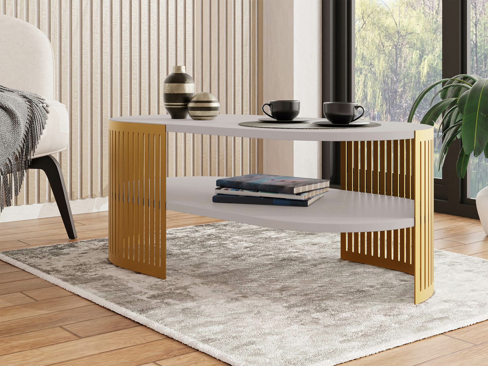 Salontafel Sordore 119 (Gouden + Kasjmier)