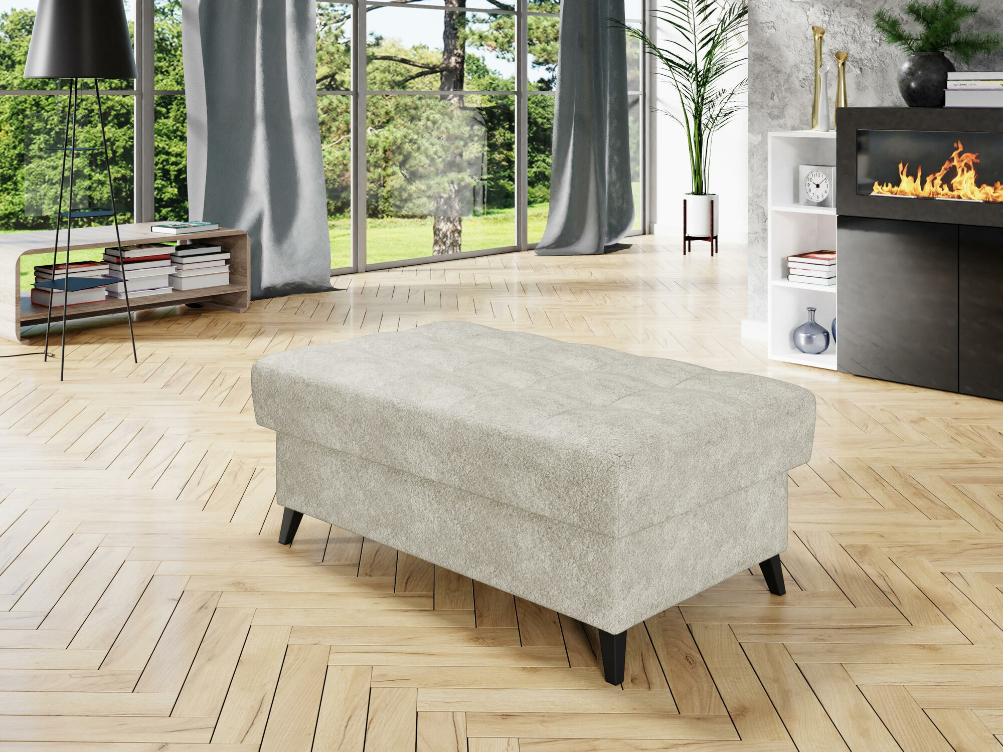 Gestoffeerde hocker Comfivo 236 (Coral 65)