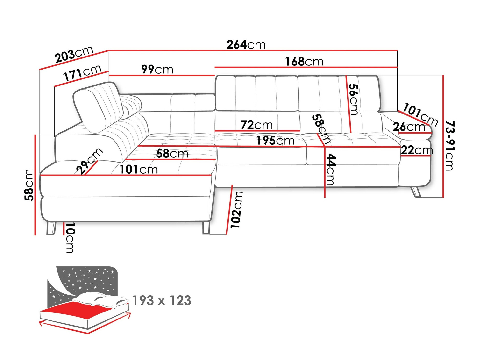 Hoekbank Comfivo 207 (Fresh 11)
