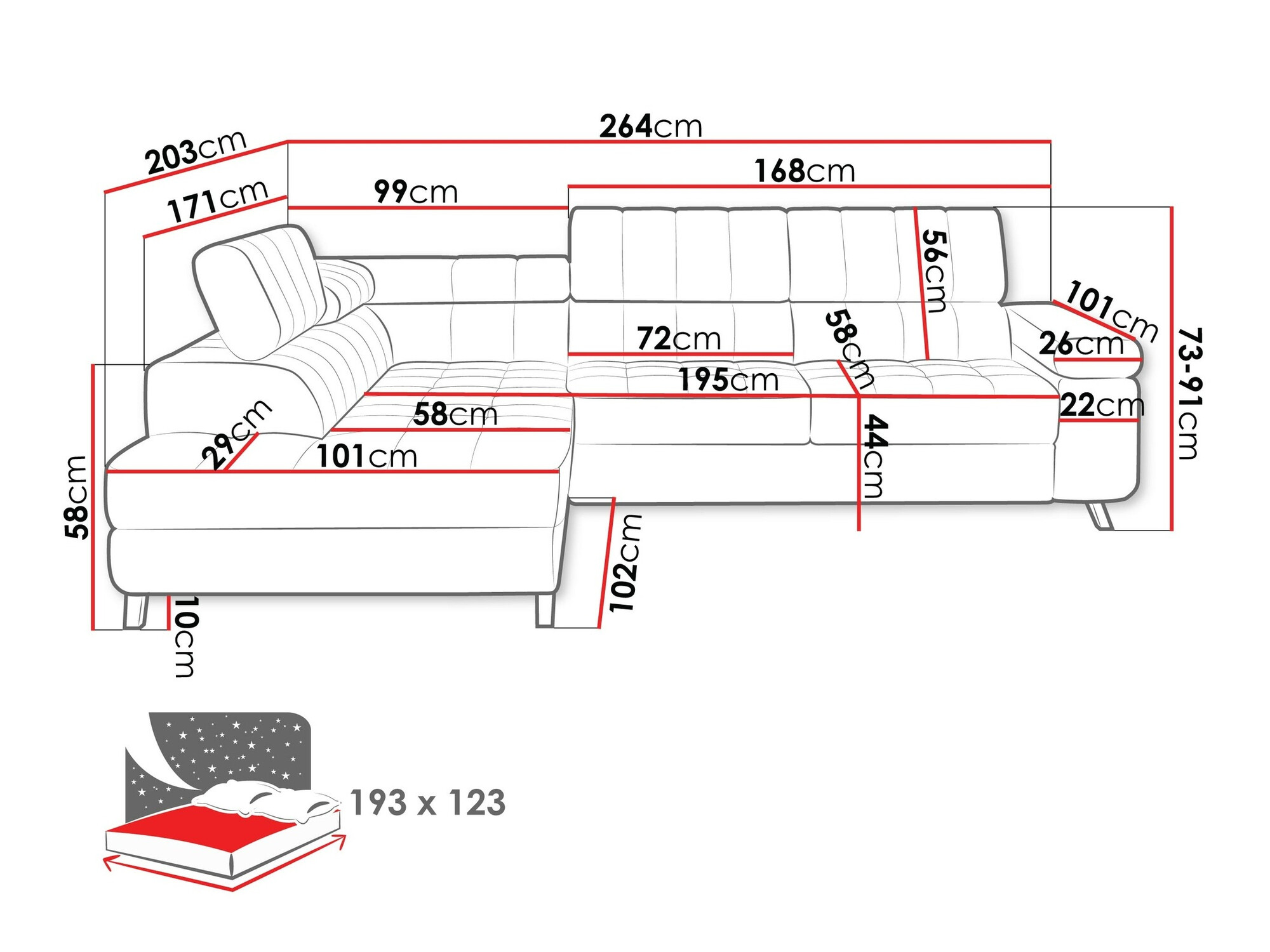 Hoekbank Comfivo 207 (Fresh 13)