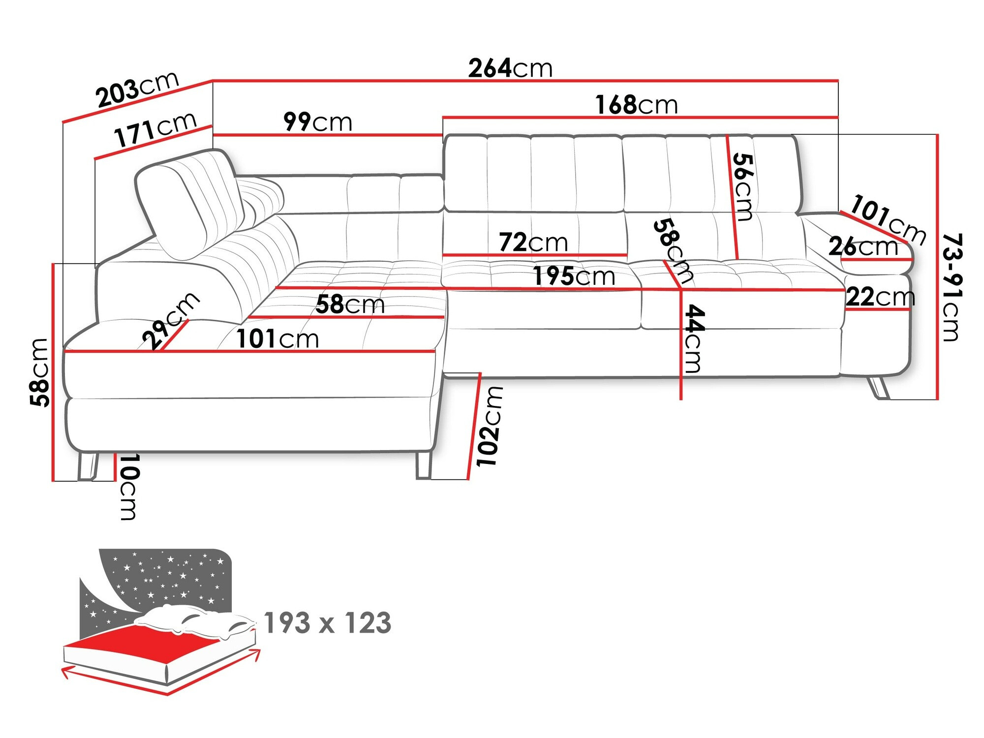 Hoekbank Comfivo 207 (Fresh 37)