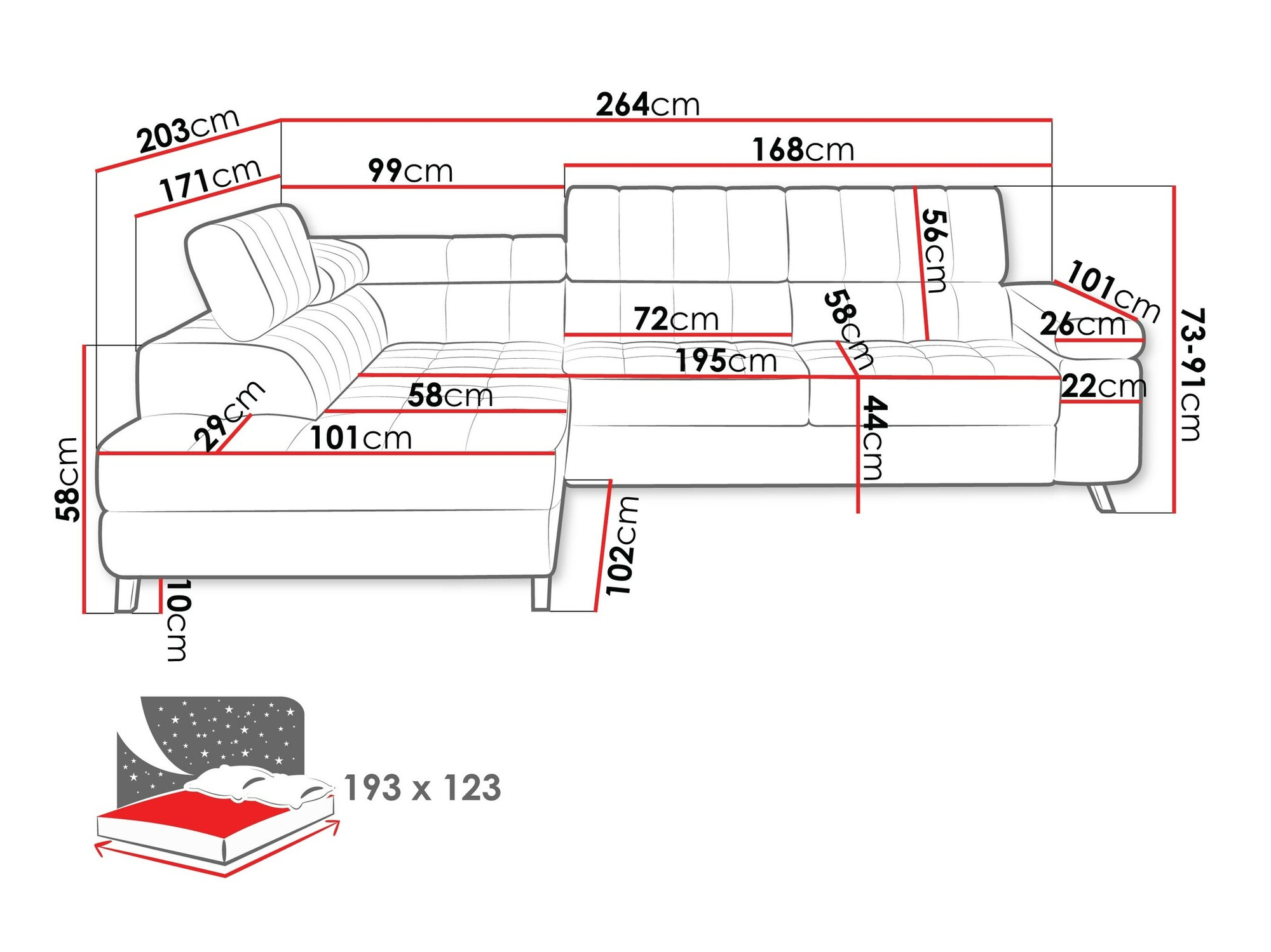 Hoekbank Comfivo 207 (Sicuro 65)