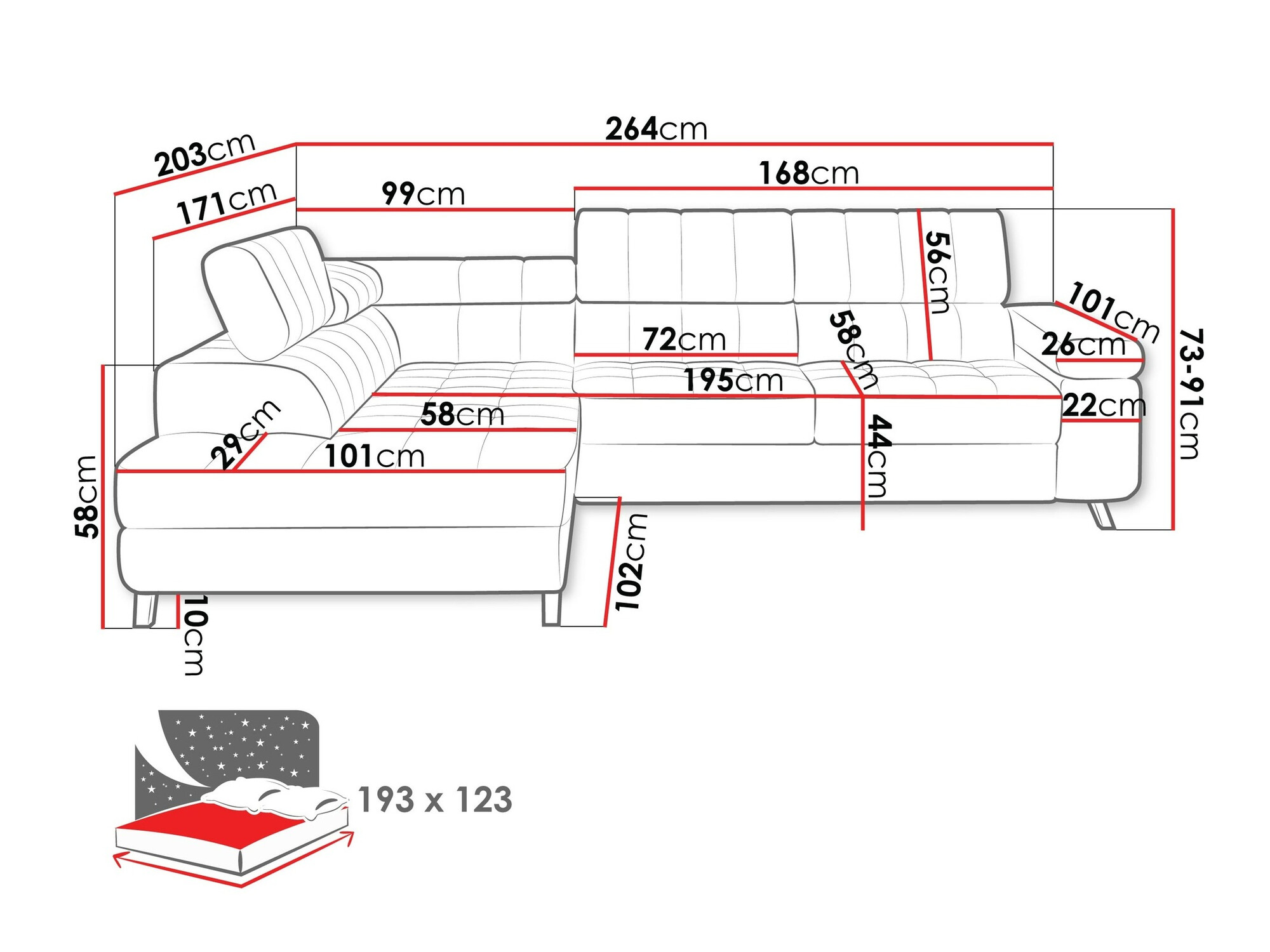 Hoekbank Comfivo 207 (Sicuro 65)