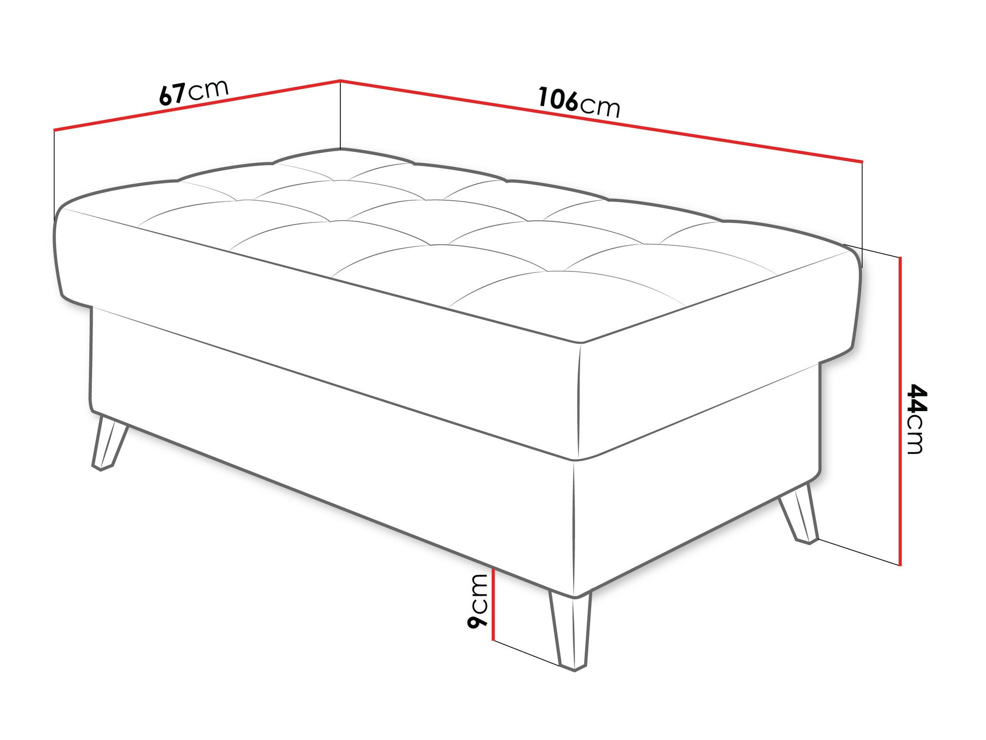 Gestoffeerde hocker Comfivo 236 (Clara 215.02)